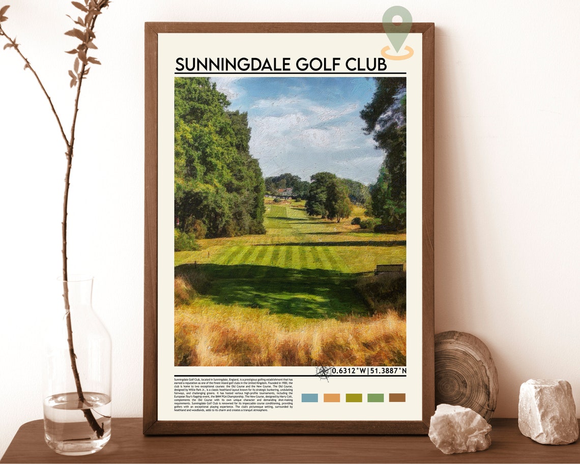 Sunningdale Golf Club England Fairway Landscape Travel Poster