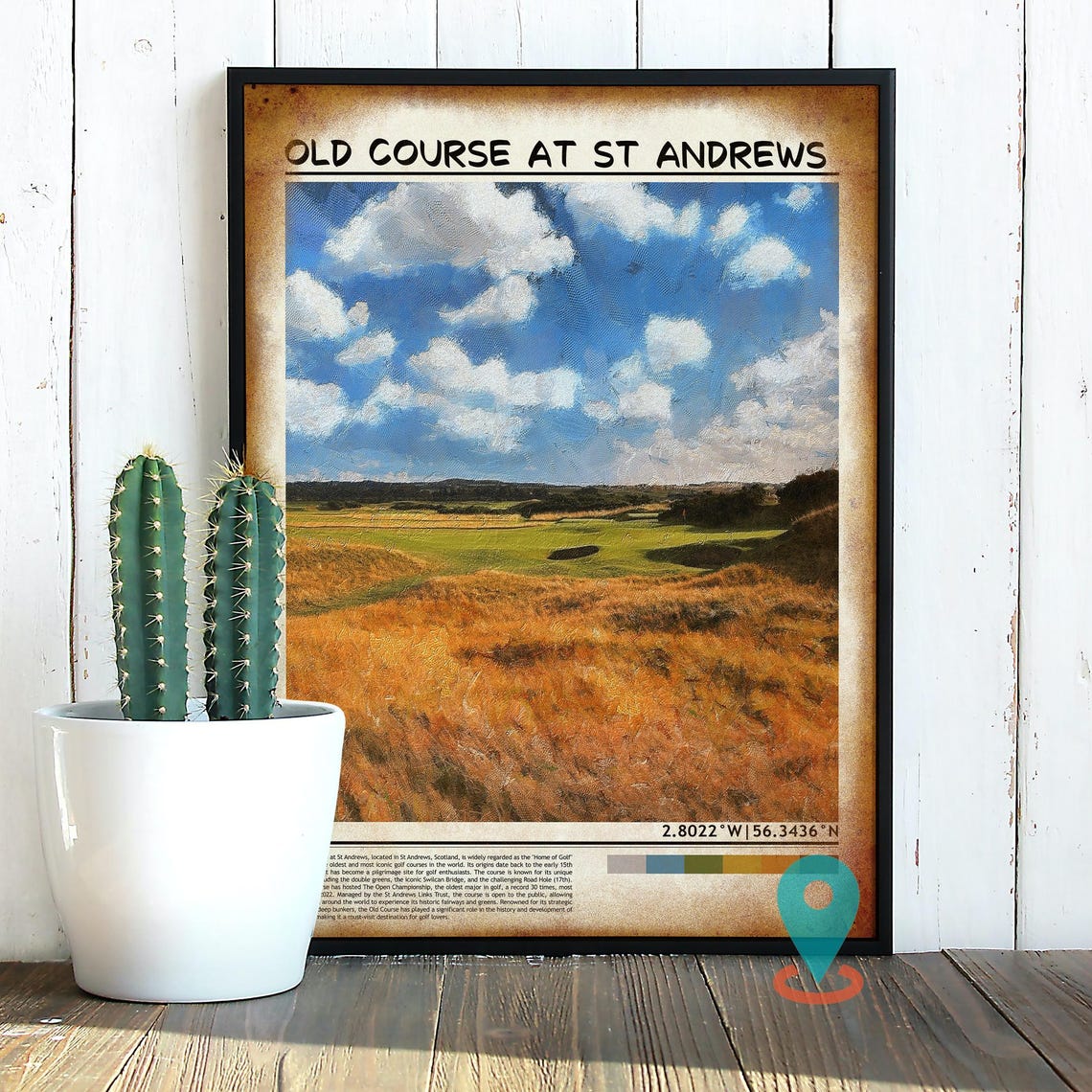 Old Course At St Andrews Scotland Home Of Golf Links Coordinate Poster - Image 2