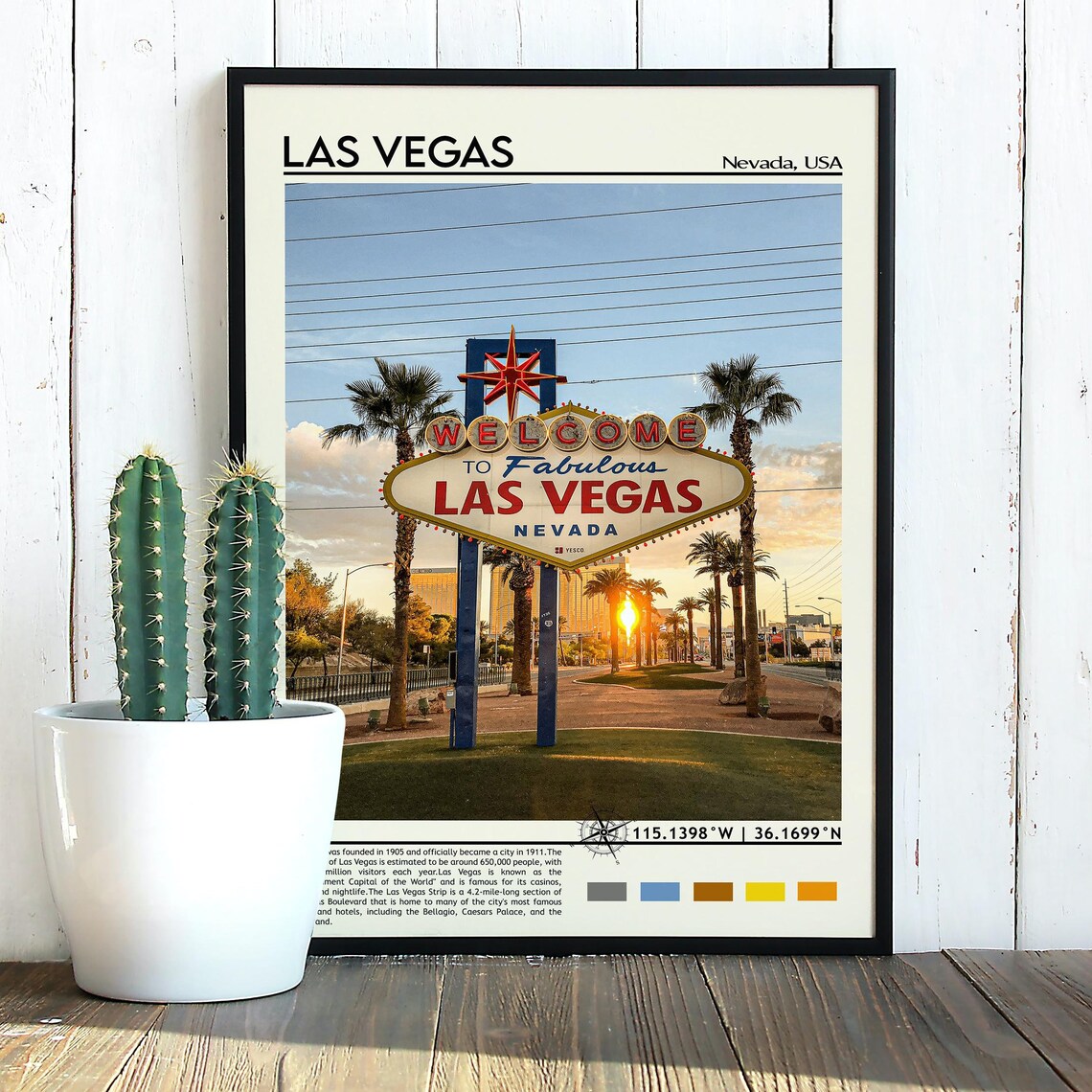 Las Vegas Nevada Welcome Sign Sunset Photography Travel Poster - Image 5
