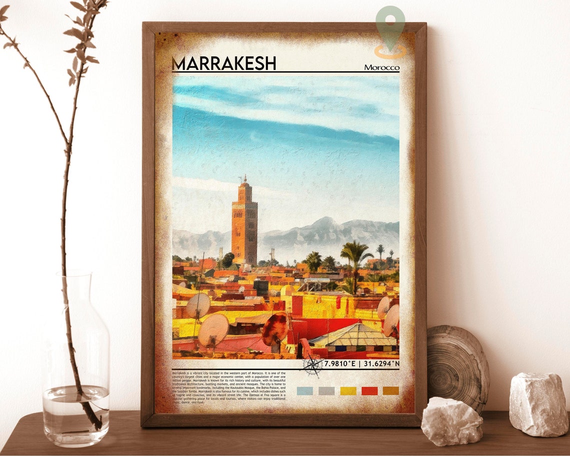 Marrakesh Morocco Koutoubia Minaret Old Medina Sunset Poster - Image 6