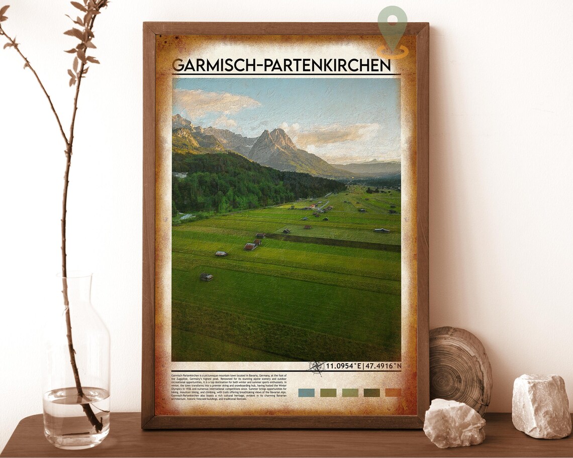 Garmisch-Partenkirchen Bavarian Alpine Meadow Zugspitze Poster - Image 6