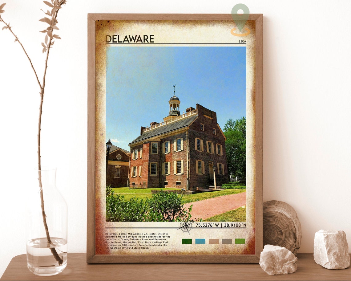Delaware Old State House Historic Dover Colonial Architecture Poster - Image 6