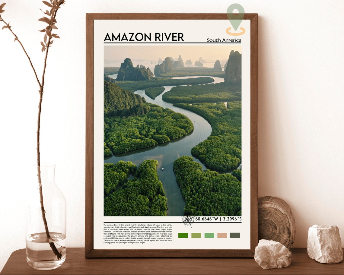 Amazon River Print Amazon River Art Amazon River Poster Amazon River Photo Amazon River Art Print Amazon River Painting Amazon Forest