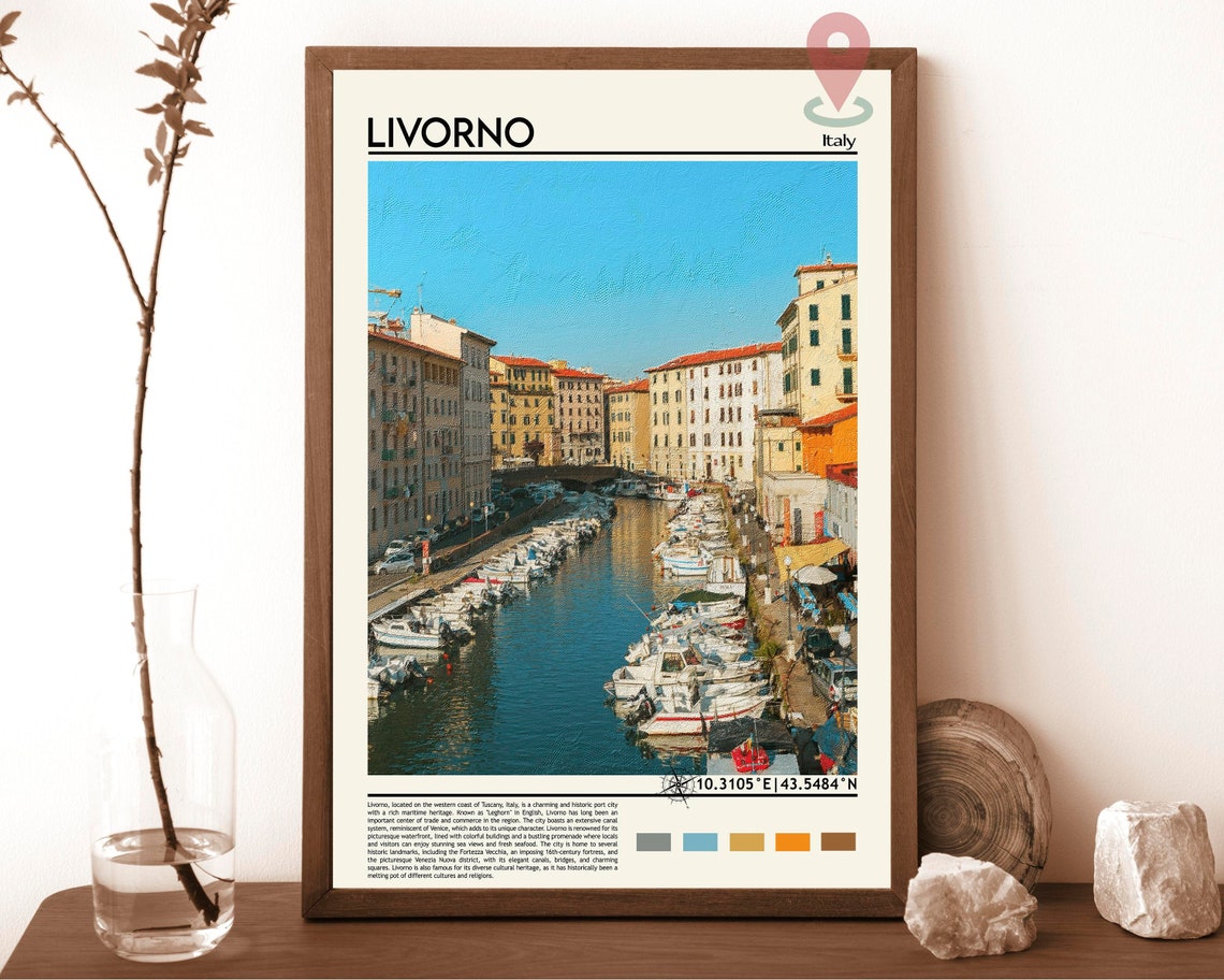 Livorno Print Livorno Wall Art Livorno Poster Livorno Photo Livorno Poster Print Livorno Wall Decor Italy Poster Livorno City Italy