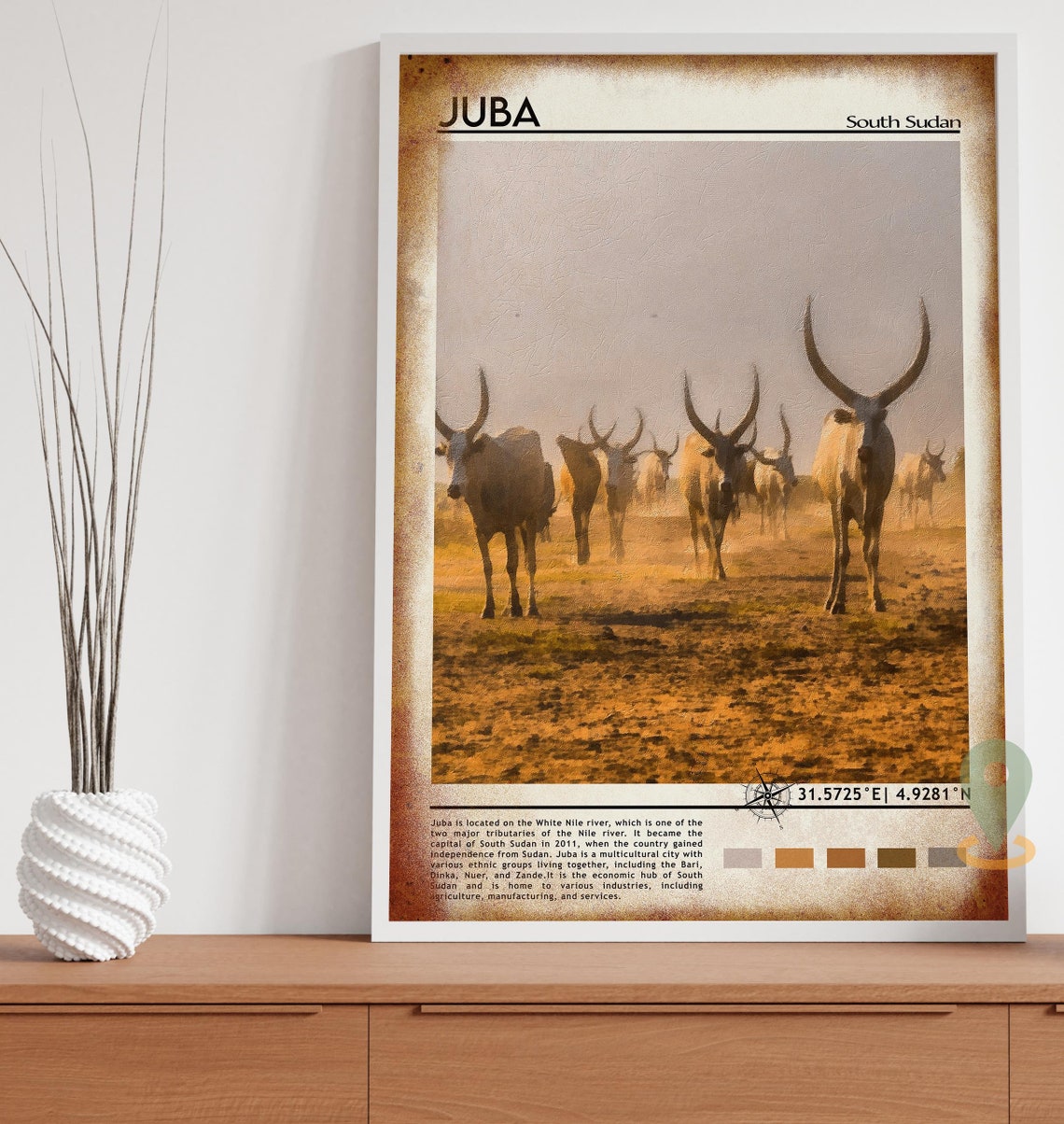 Juba City Print Juba Art Juba Poster Juba Photo Juba Poster Print Juba Painting South Sudan Poster Vintage Poster Juba Art Work - Image 4