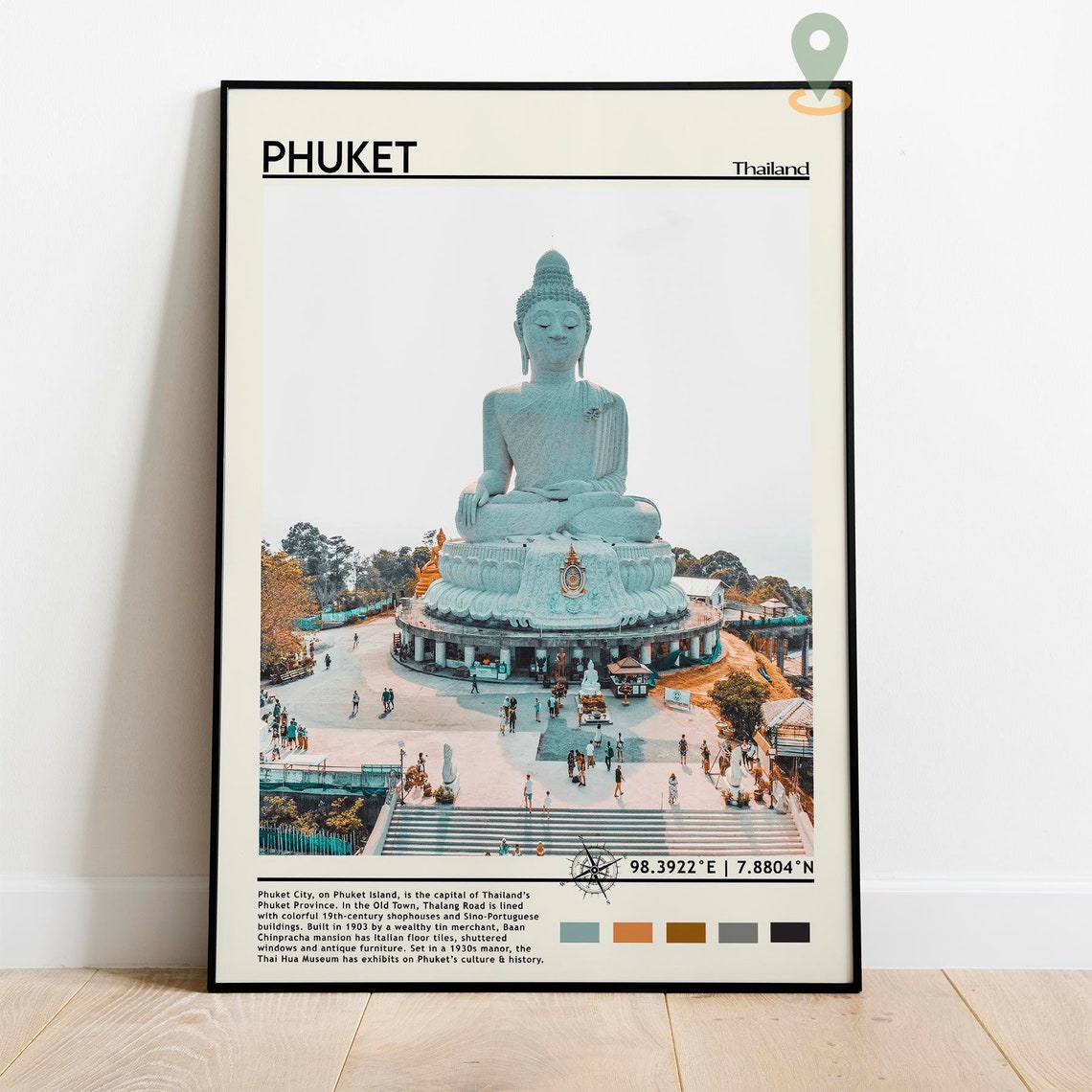 Phuket Thailand Big Buddha Statue Photo Poster Travel Decor Art - Image 3