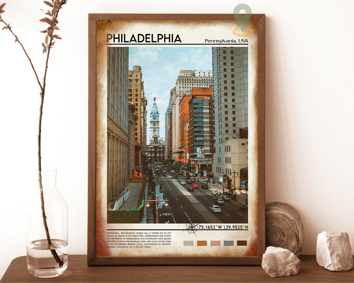 Philadelphia Pennsylvania City Hall Broad Street Photo Travel Poster - Image 6