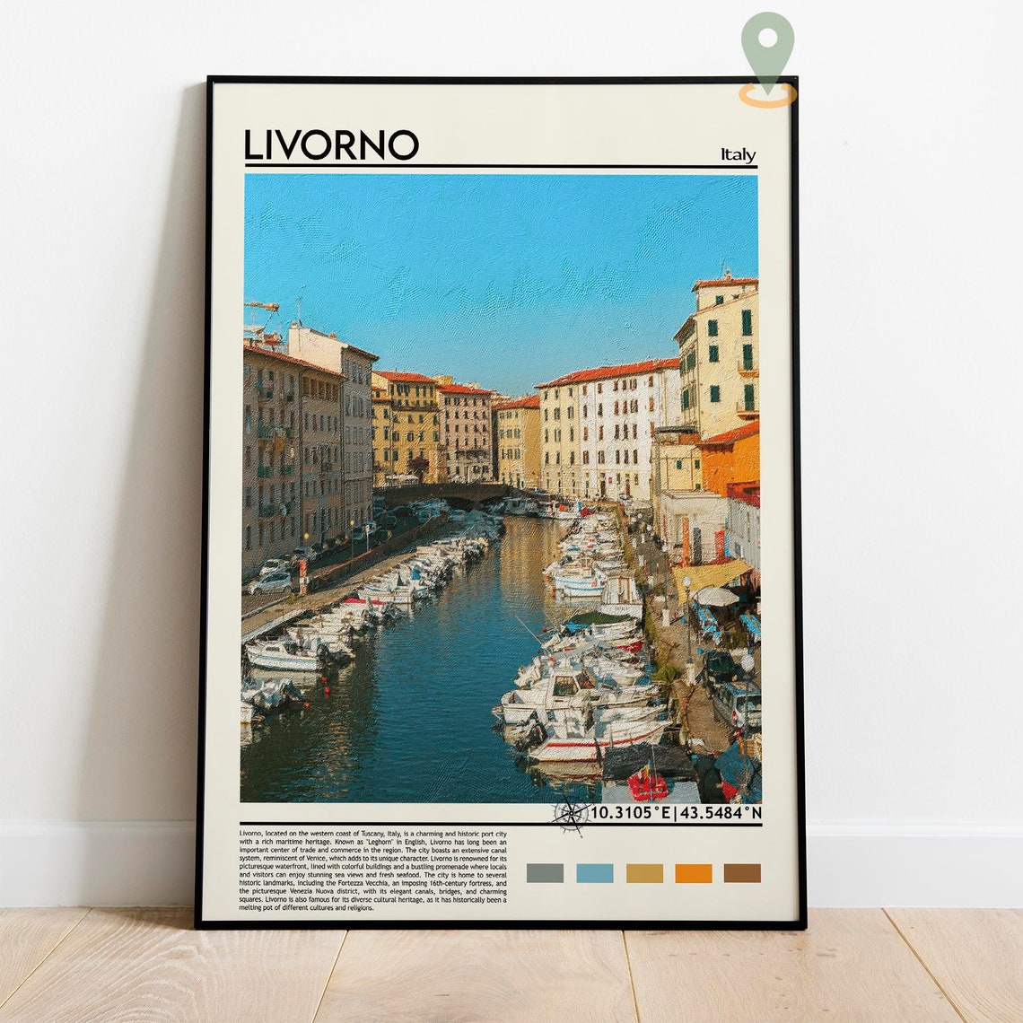 Livorno Print Livorno Wall Art Livorno Poster Livorno Photo Livorno Poster Print Livorno Wall Decor Italy Poster Livorno City Italy - Image 2