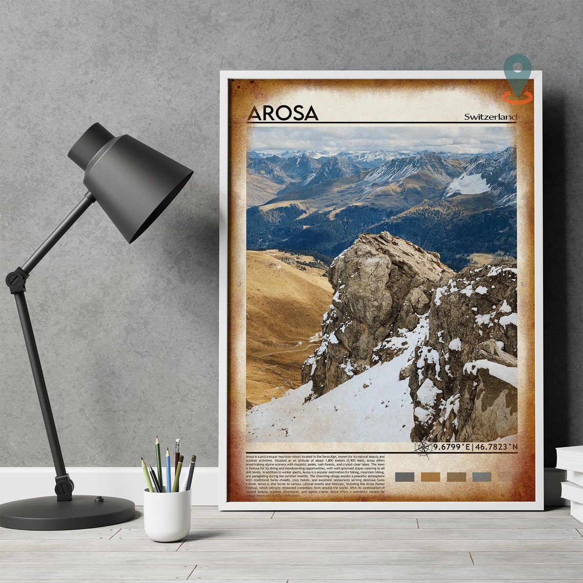 Arosa Print Arosa Poster Arosa Wall Art Arosa Travel Arosa Art Print Arosa Artwork Arosa Photo Arosa Switzerland Print - Image 4