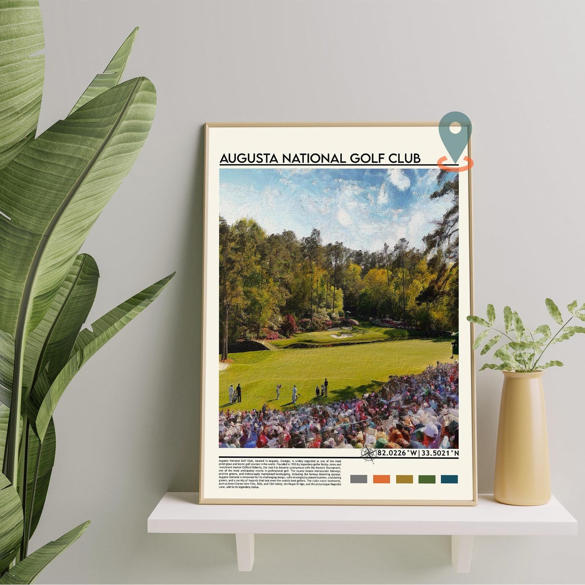 Augusta National Golf Club Painted Masters Course Fairway Poster - Image 3