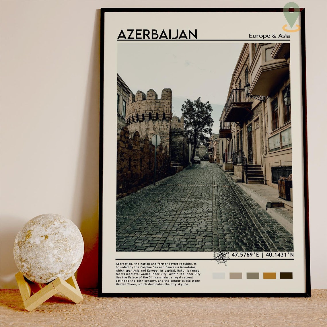 Azerbaijan Print Vintage Poster Azerbaijan Art Azerbaijan Poster Azerbaijan Photo Azerbaijan Poster Print Azerbaijan Wall Decor Baku - Image 3