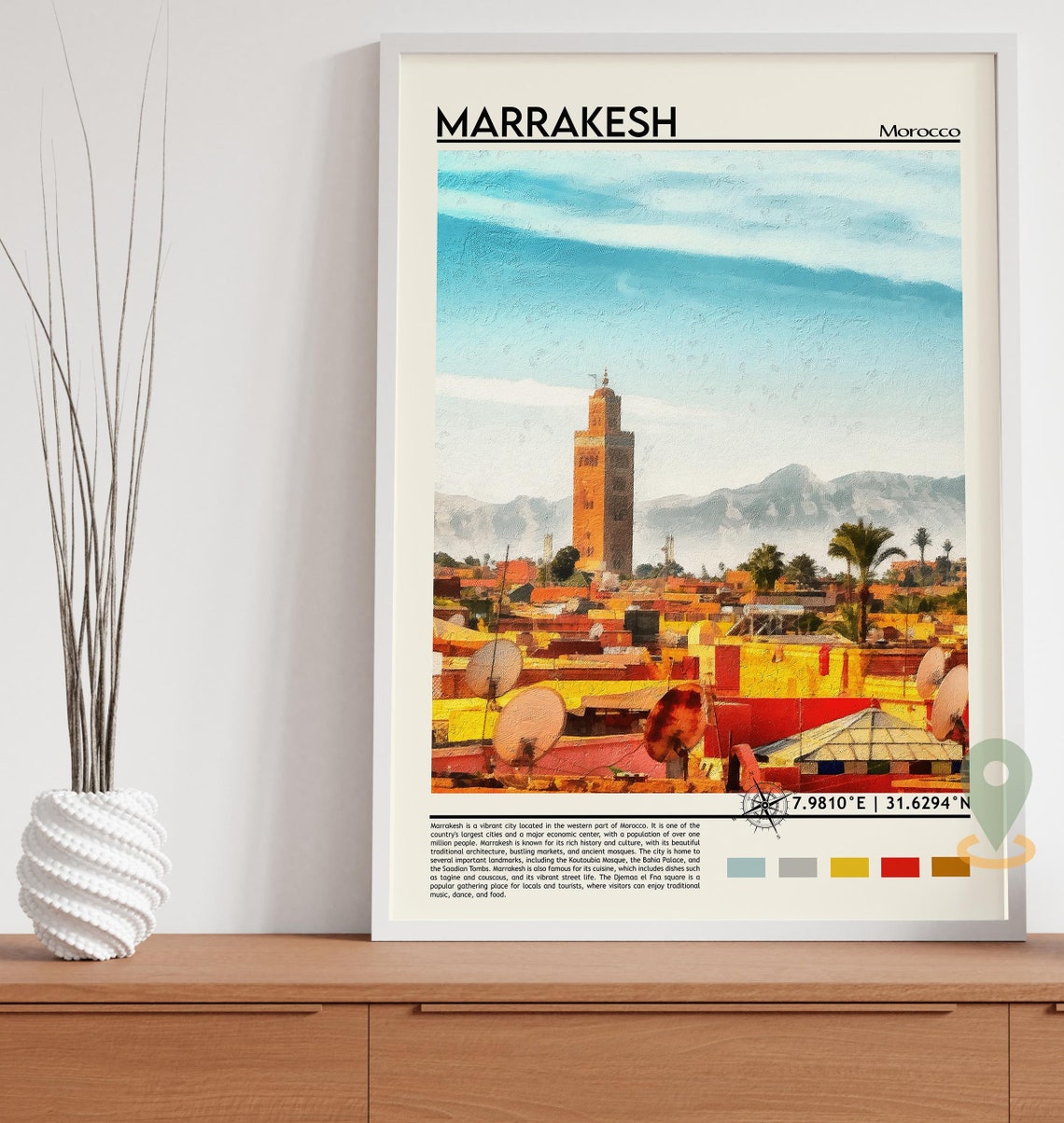 Marrakesh Morocco Koutoubia Minaret Old Medina Sunset Poster - Image 5