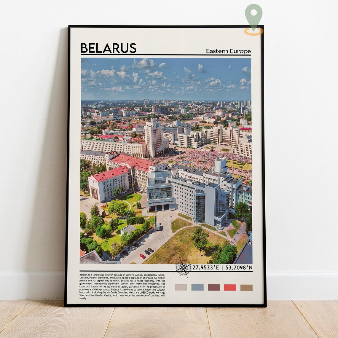 Belarus Eastern Europe Grand City Aerial Travel Photo Poster - Image 5