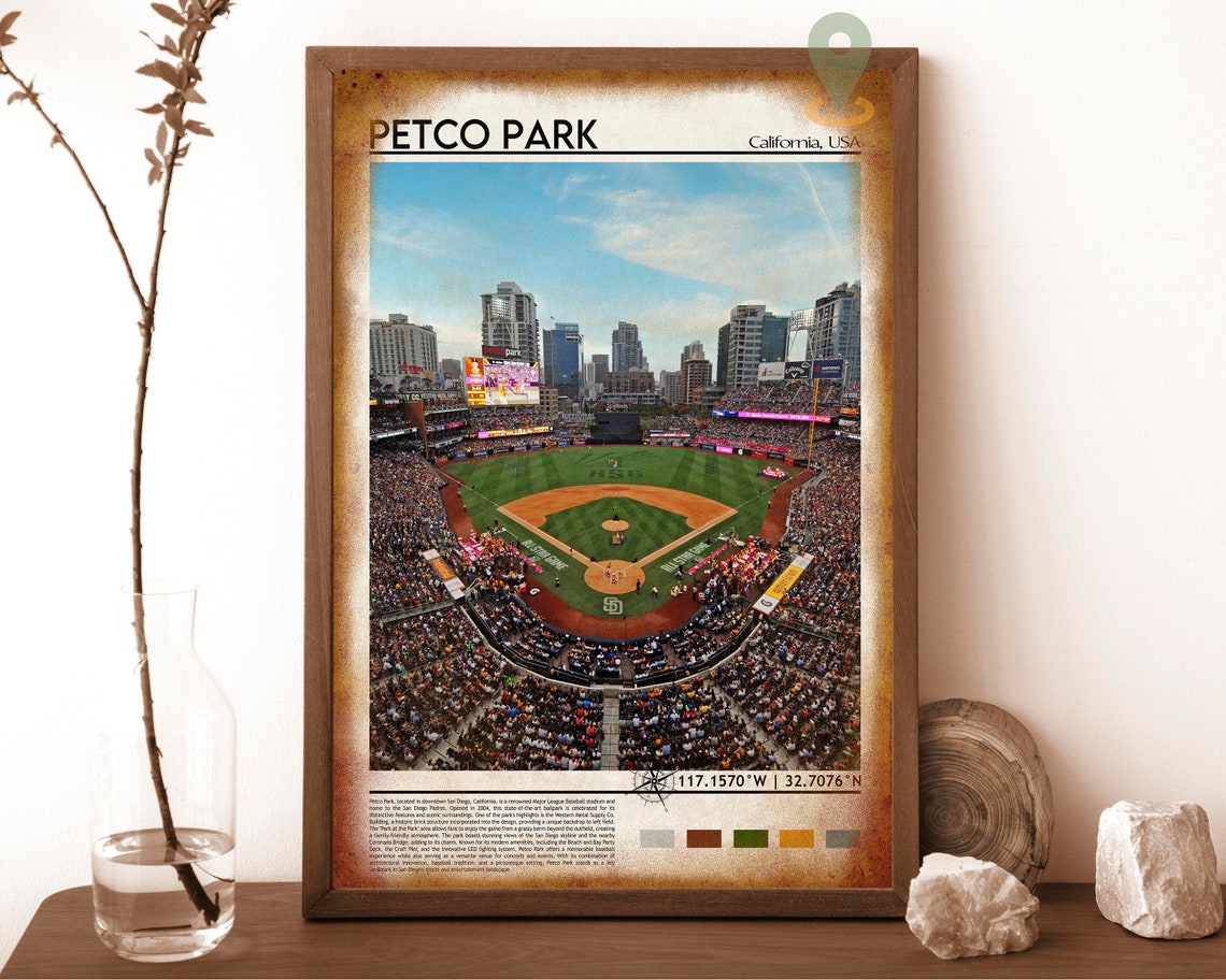 Petco Park San Diego Baseball Stadium Game Day Crowd Art Poster - Image 6