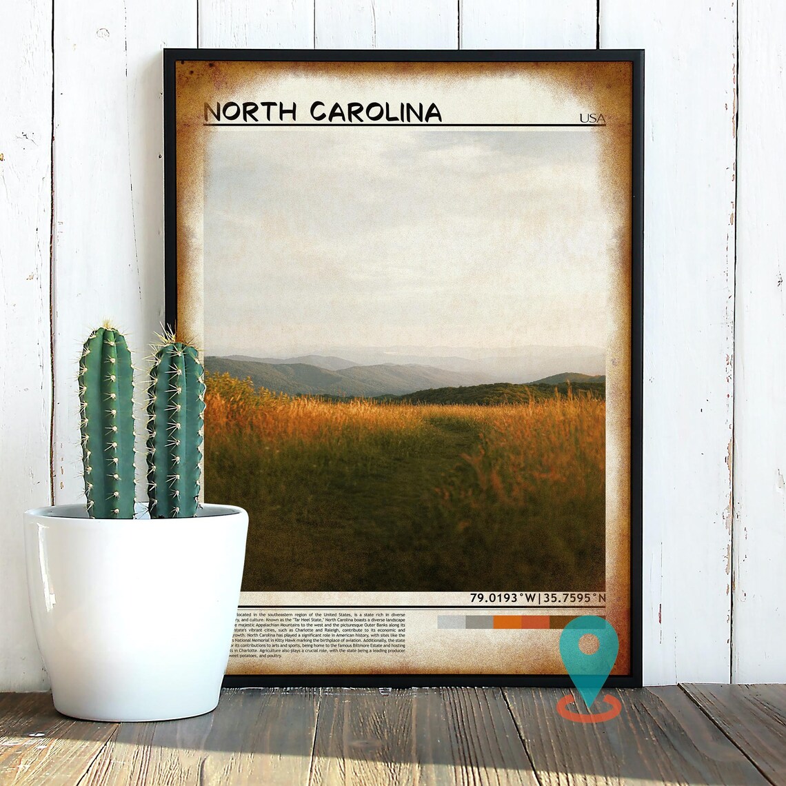 North Carolina Print North Carolina Wall Art North Carolina Poster North Carolina Photo North Carolina State Raleigh North Carolina - Image 3
