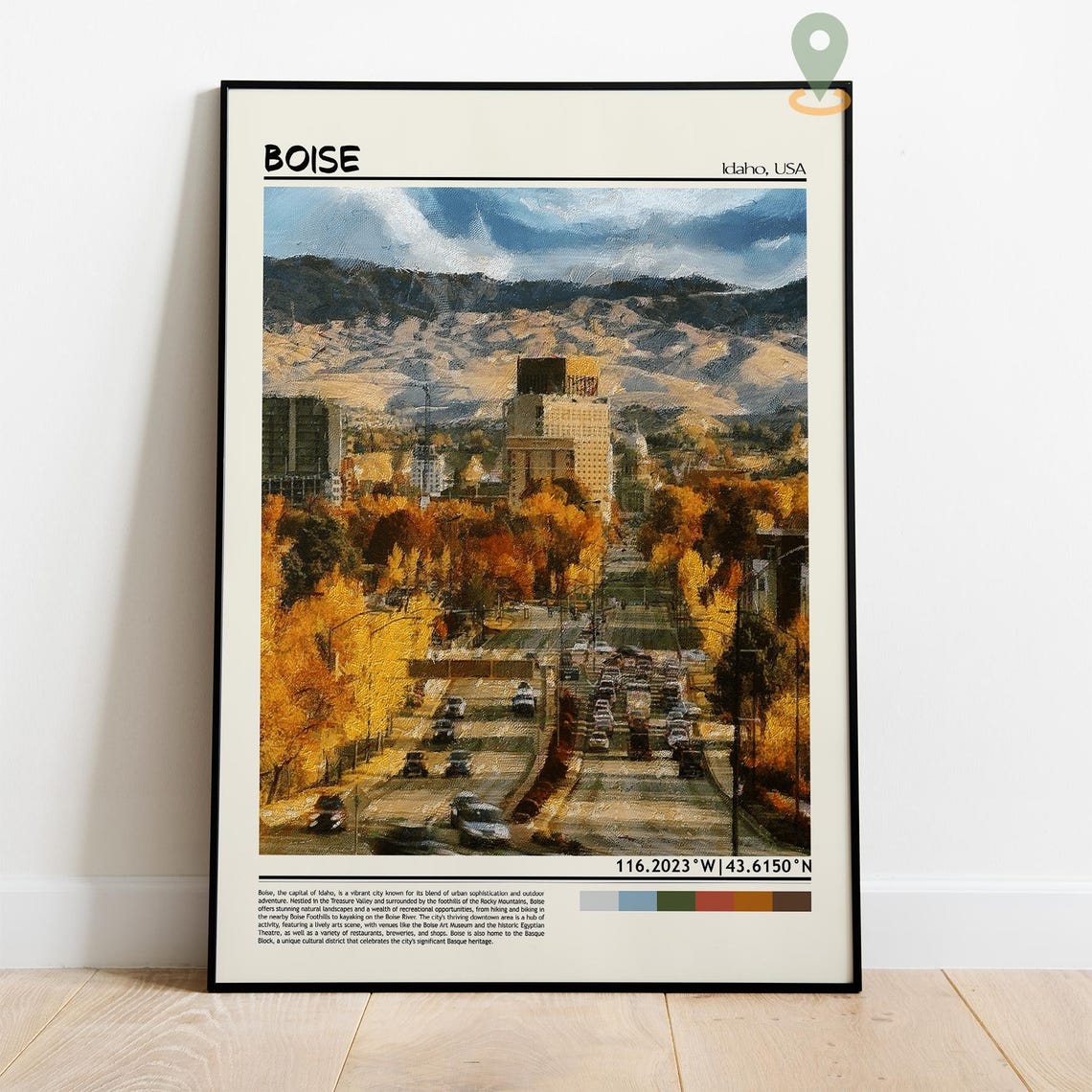 Boise Print Boise Wall Art Boise Poster Boise Photo Boise Poster Print Boise Travel Poster Boise Idaho Poster - Image 4