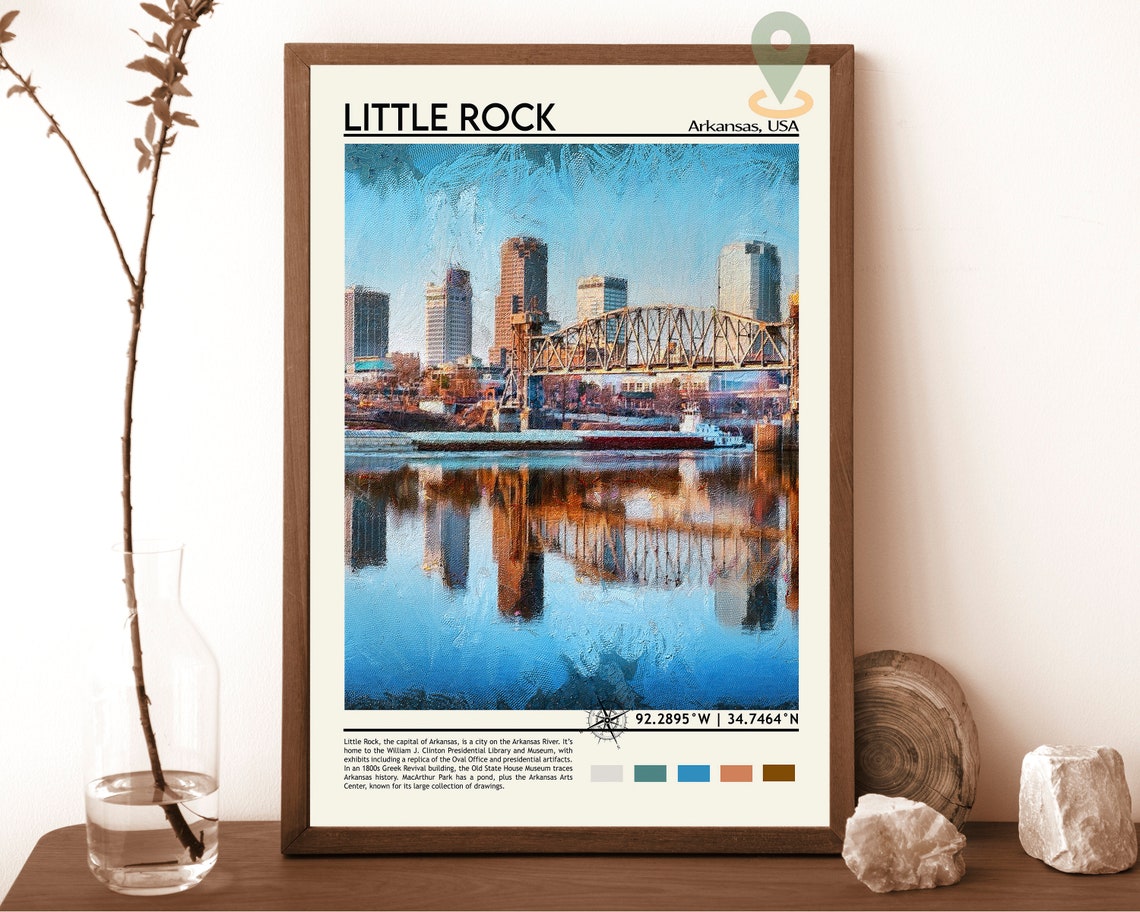 Little Rock Print Little Rock Art Little Rock Photo Little Rock Poster Print Little Rock Painting Arkansas Poster Little Rock Artwork