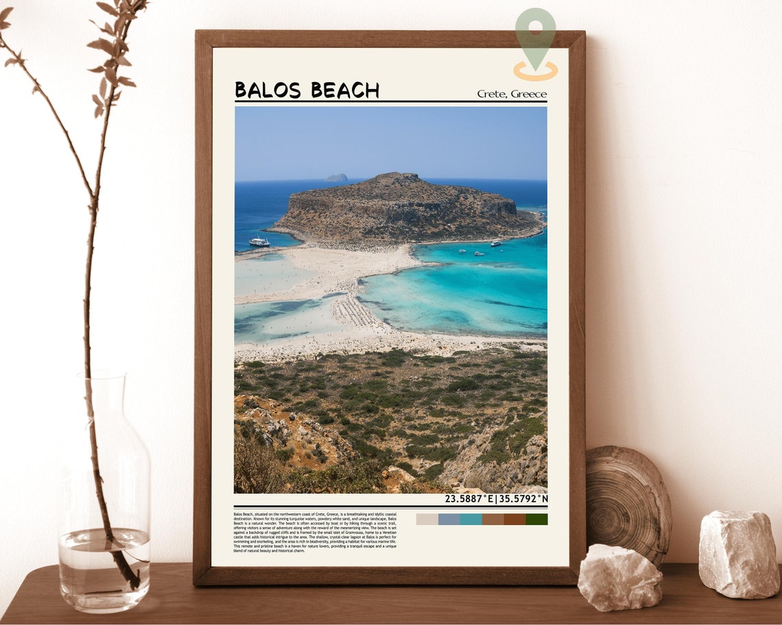 Balos Beach Crete Greece Island Paradise Lagoon Aerial Poster