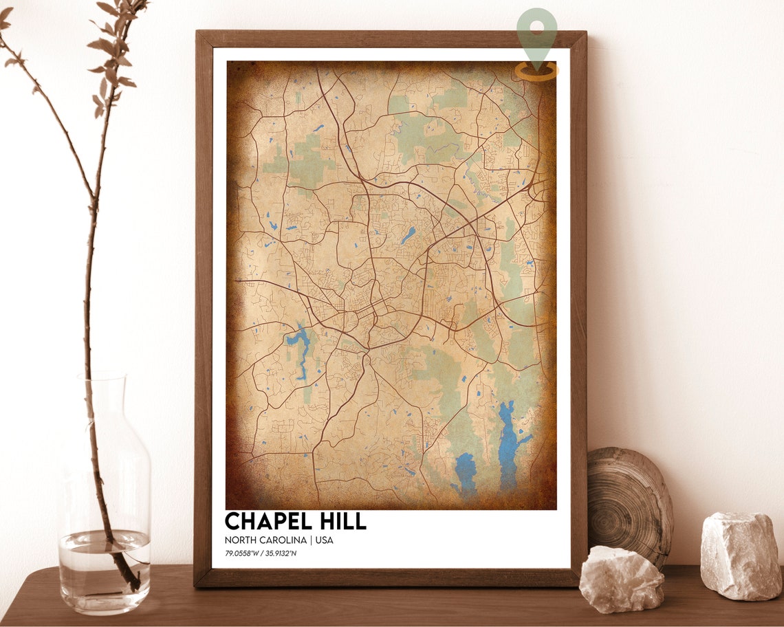Chapel Hill North Carolina Modern City Street Map Design Poster - Image 2