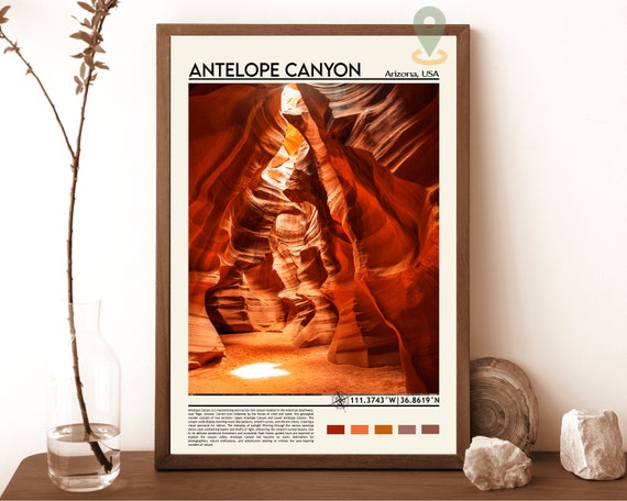 Antelope Canyon Print Antelope Canyon Poster Antelope Canyon Wall Art Antelope Canyon Travel Print Antelope Canyon Art Print Arizona