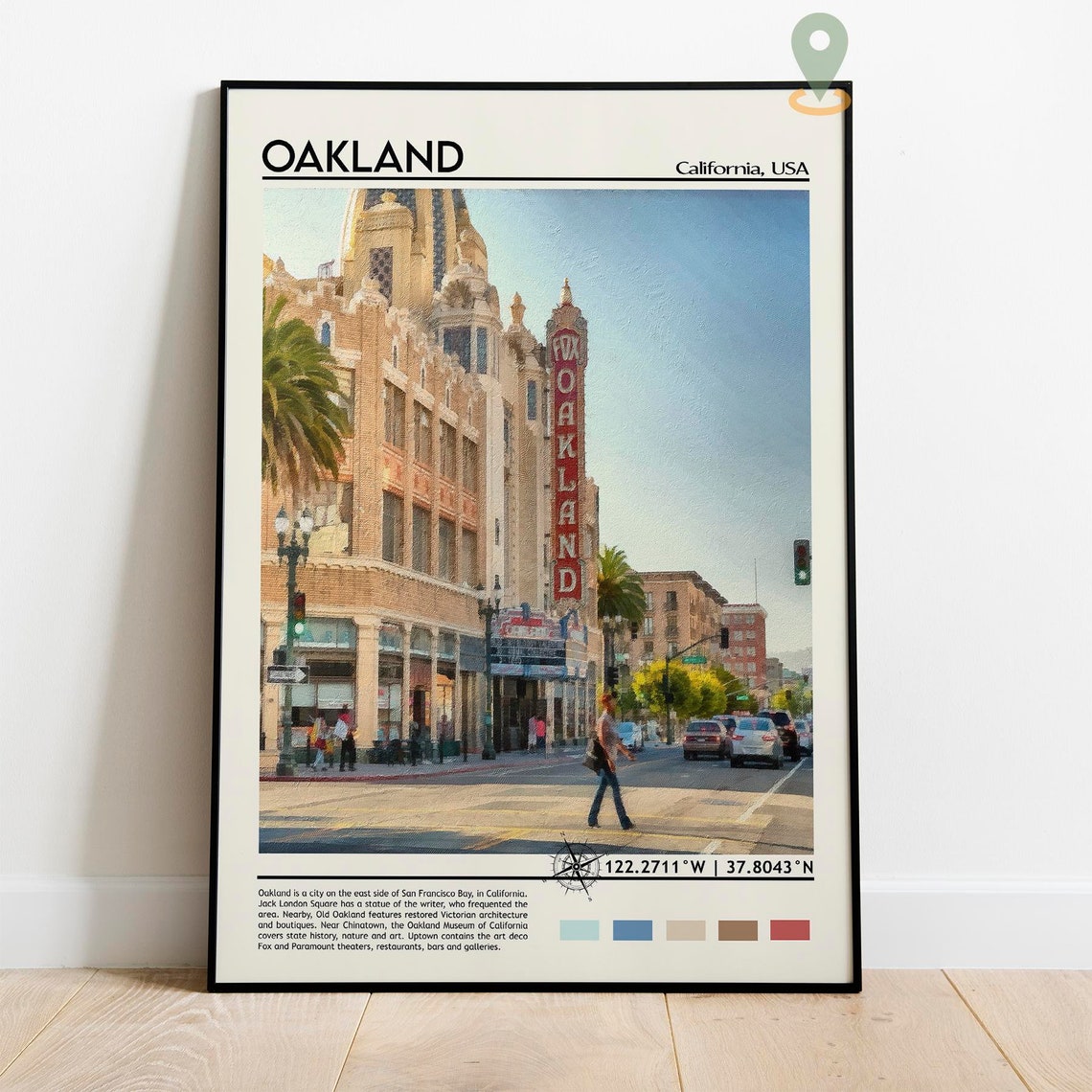Oakland Print Oakland Photo Oakland Poster Oakland Painting Oakland Art Work Oakland City California Poster Oakland Gift Oakland - Image 5