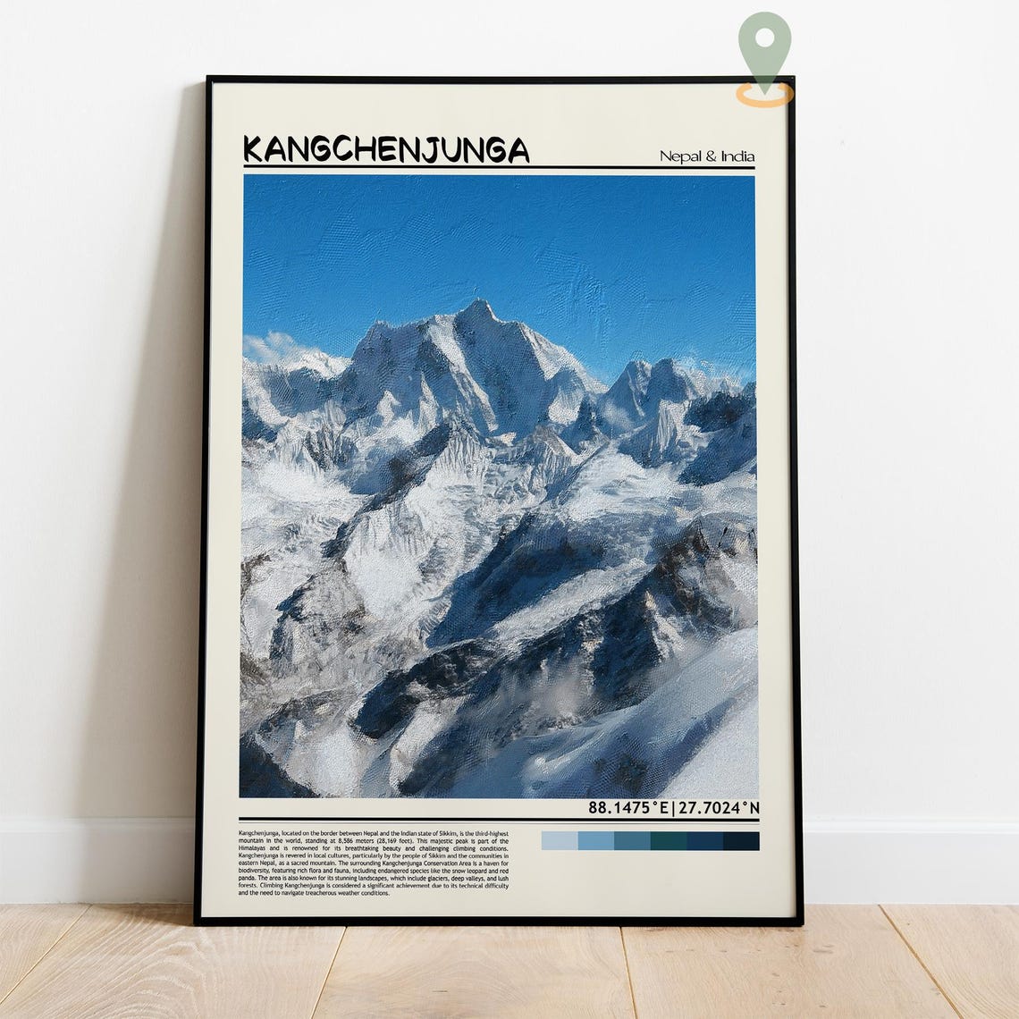 Kangchenjunga Print Kangchenjunga Poster Kangchenjunga Wall Art Kangchenjunga Art Print Kangchenjunga Photo Mountain Climbing Gifts - Image 3
