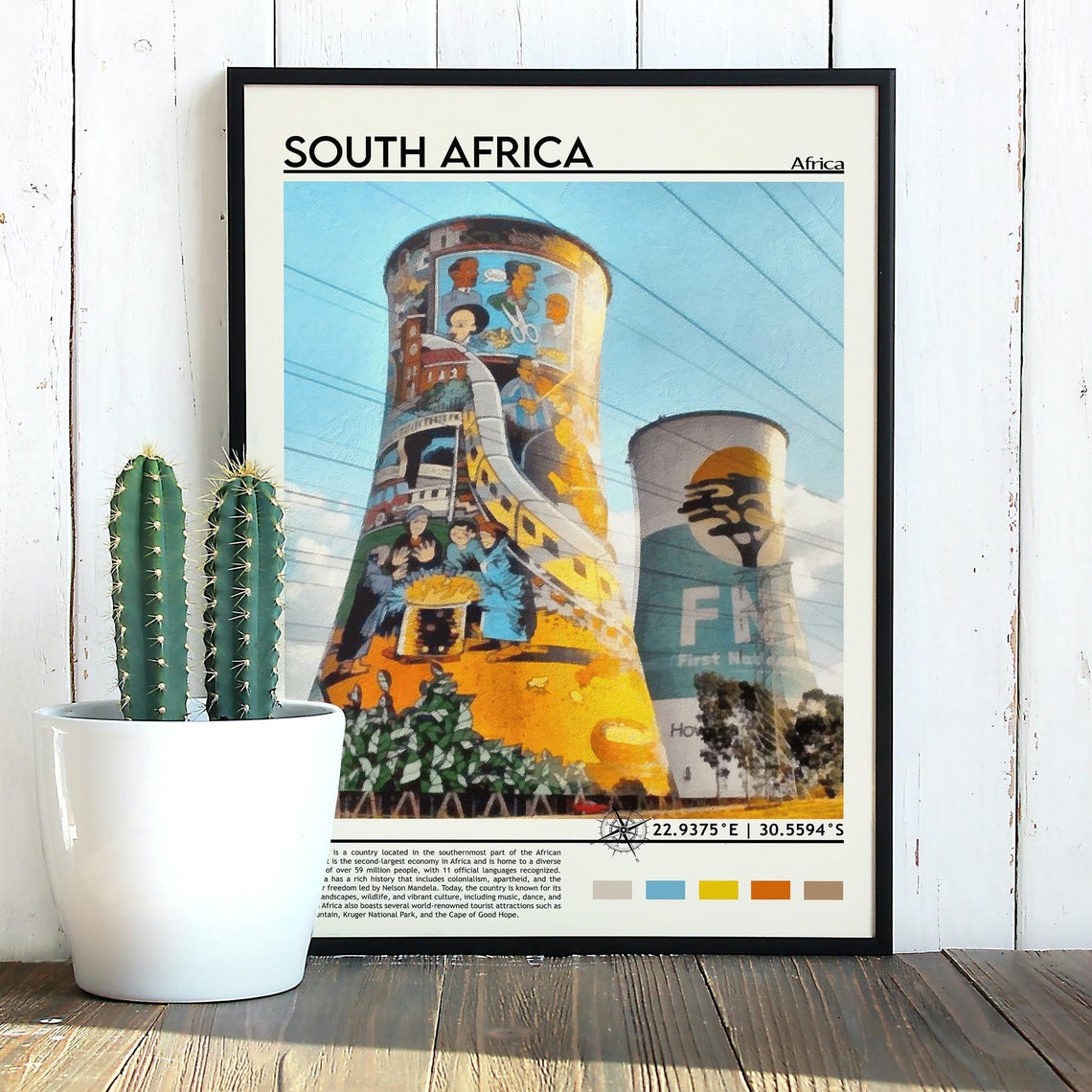 South Africa Print South Africa Poster South Africa Wall Art South Africa Travel South Africa Art Print South Africa Artwork Jozi Art - Image 2