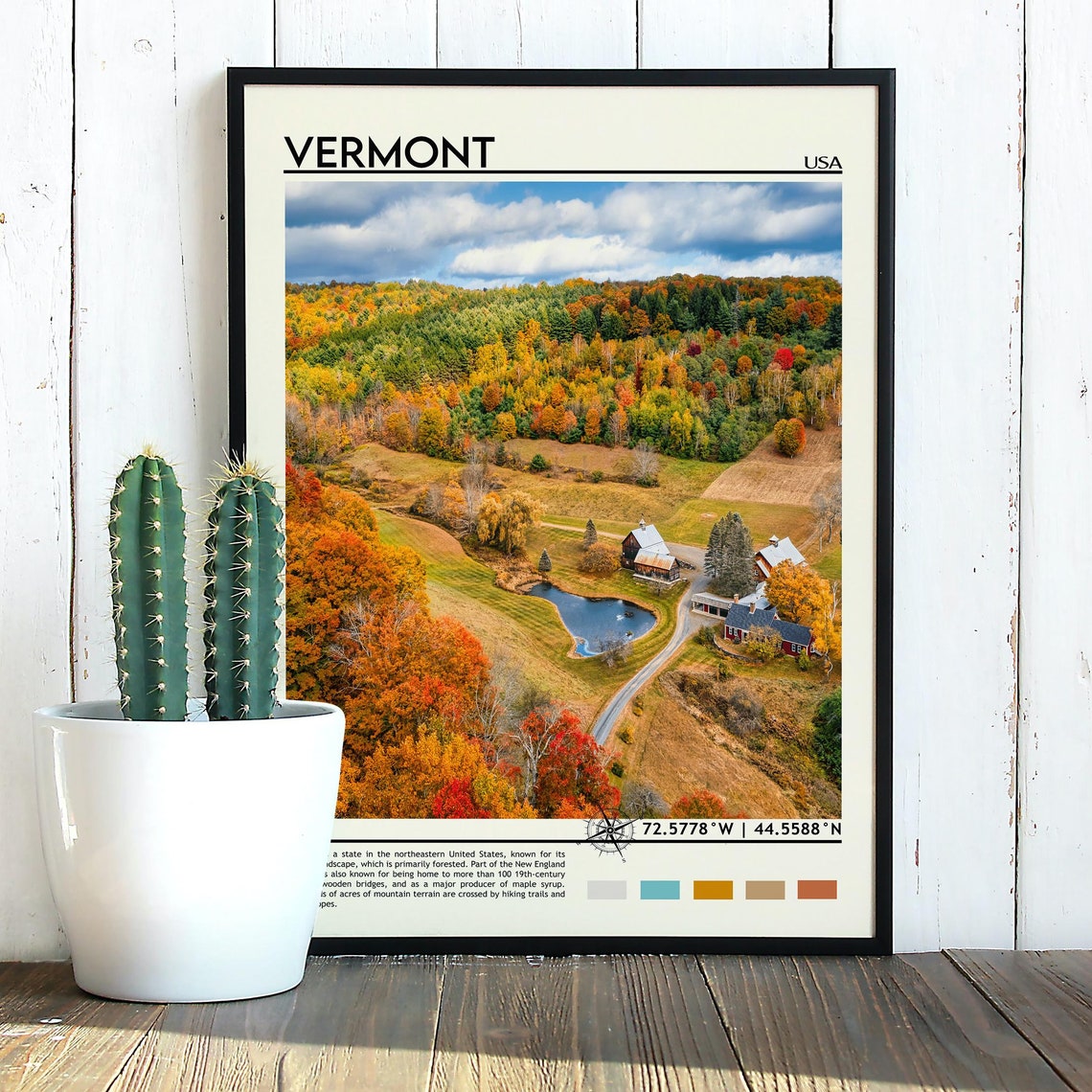 Vermont Print Vermont Art Vermont Photo Vermont Poster Print Vermont Painting Burlington Poster Vermont Art Work Vermont Gift - Image 3