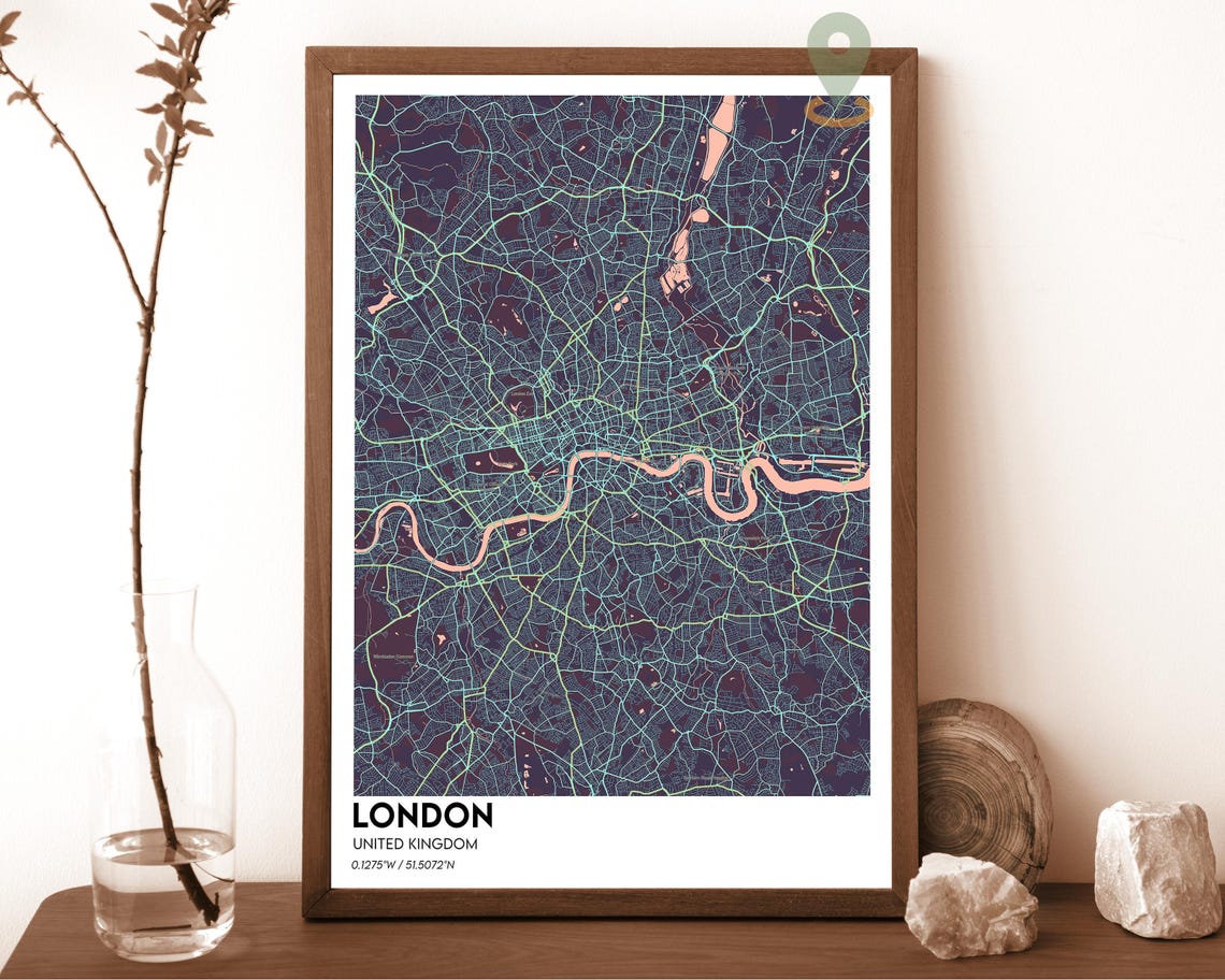 London Map London Map Print London Personalized Map London Wall Art London Travel Poster London Poster London Photo London England