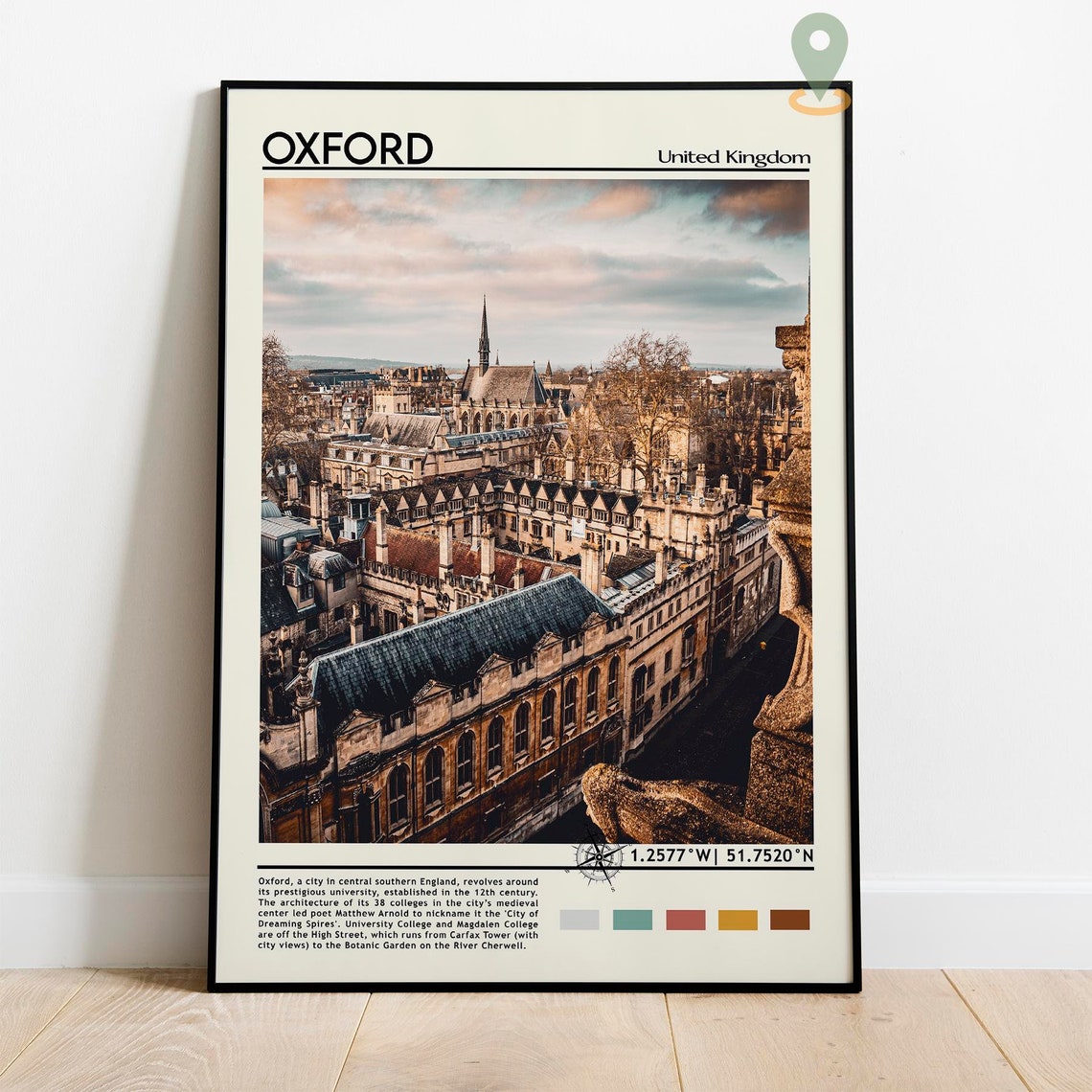 Oxford Print Personalized Poster Oxford Art Oxford Poster Oxford Photo Oxford Poster Print Oxford Painting United Kingdom Poster - Image 2