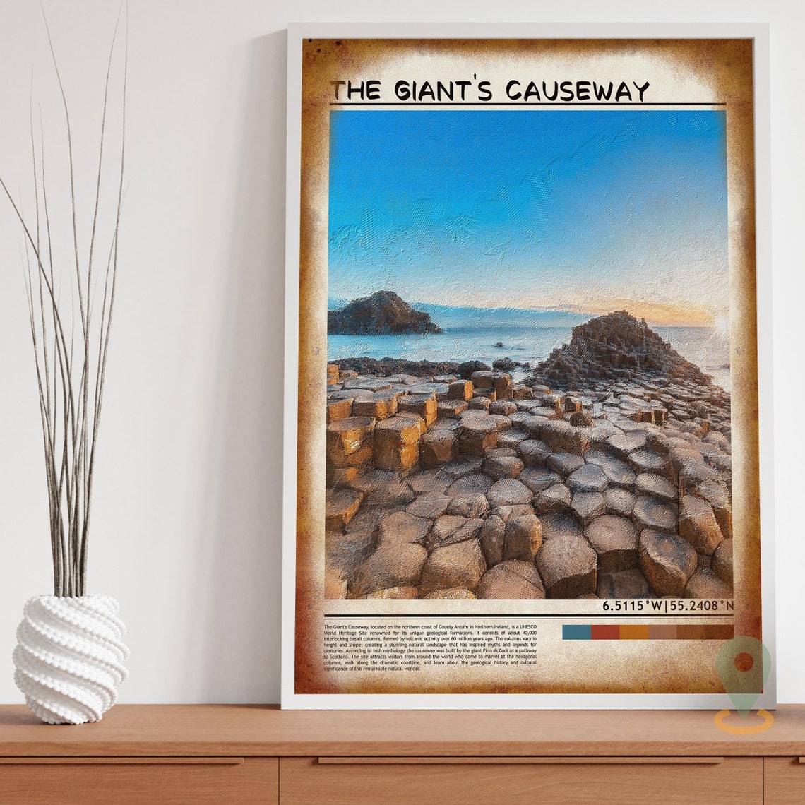 Giants Causeway Northern Ireland Basalt Columns Coast Poster - Image 3