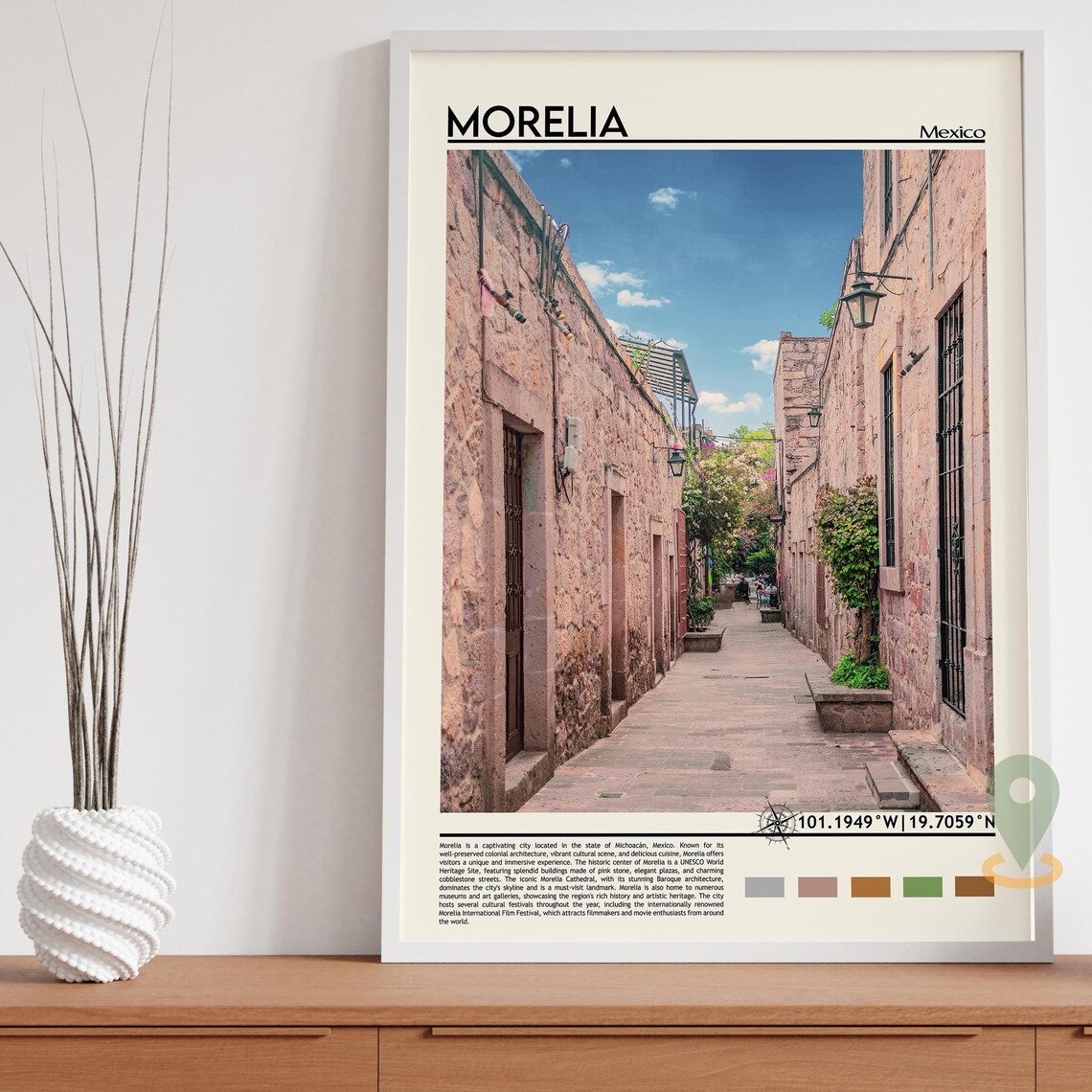 Morelia Print Morelia Poster Morelia Wall Art Morelia Travel Morelia Art Print Morelia Artwork Morelia Photo Morelia Mexico Print - Image 3