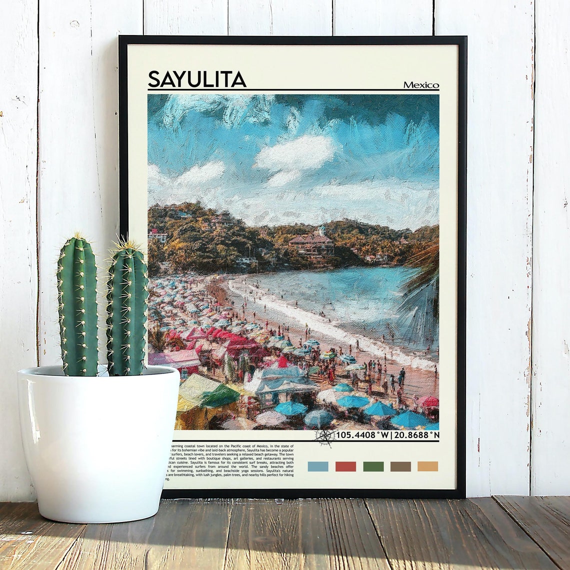 Sayulita Print Sayulita Poster Sayulita Wall Art Sayulita Travel Print Sayulita Art Print Sayulita Artwork Sayulita Photo Mexico Art - Image 5