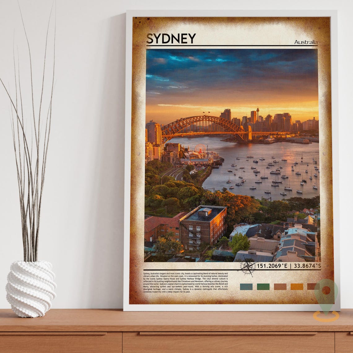 Sydney Print Sydney Poster Sydney Wall Art Sydney Travel Sydney Art Print Sydney Artwork Sydney City Photo Sydney Australia Print - Image 4