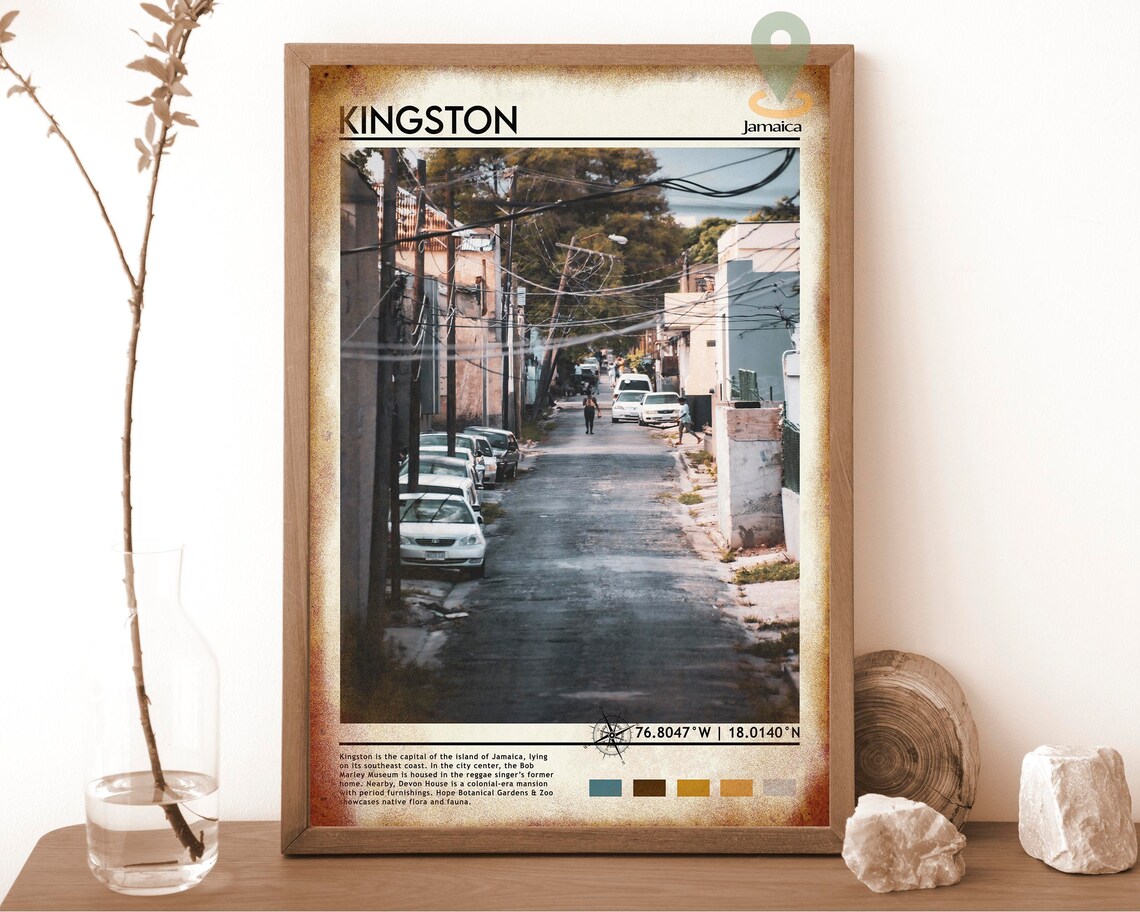 Kingston Print Vintage Poster Kingston Art Kingston Poster Kingston Photo Kingston Poster Print Jamaica Poster Travel Gift - Image 6