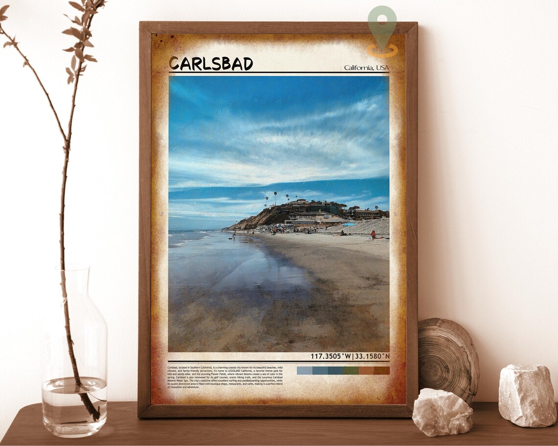 Carlsbad Print Carlsbad Wall Art Carlsbad Poster Carlsbad Photo Carlsbad Poster Print Carlsbad Travel Poster Carlsbad California - Image 6