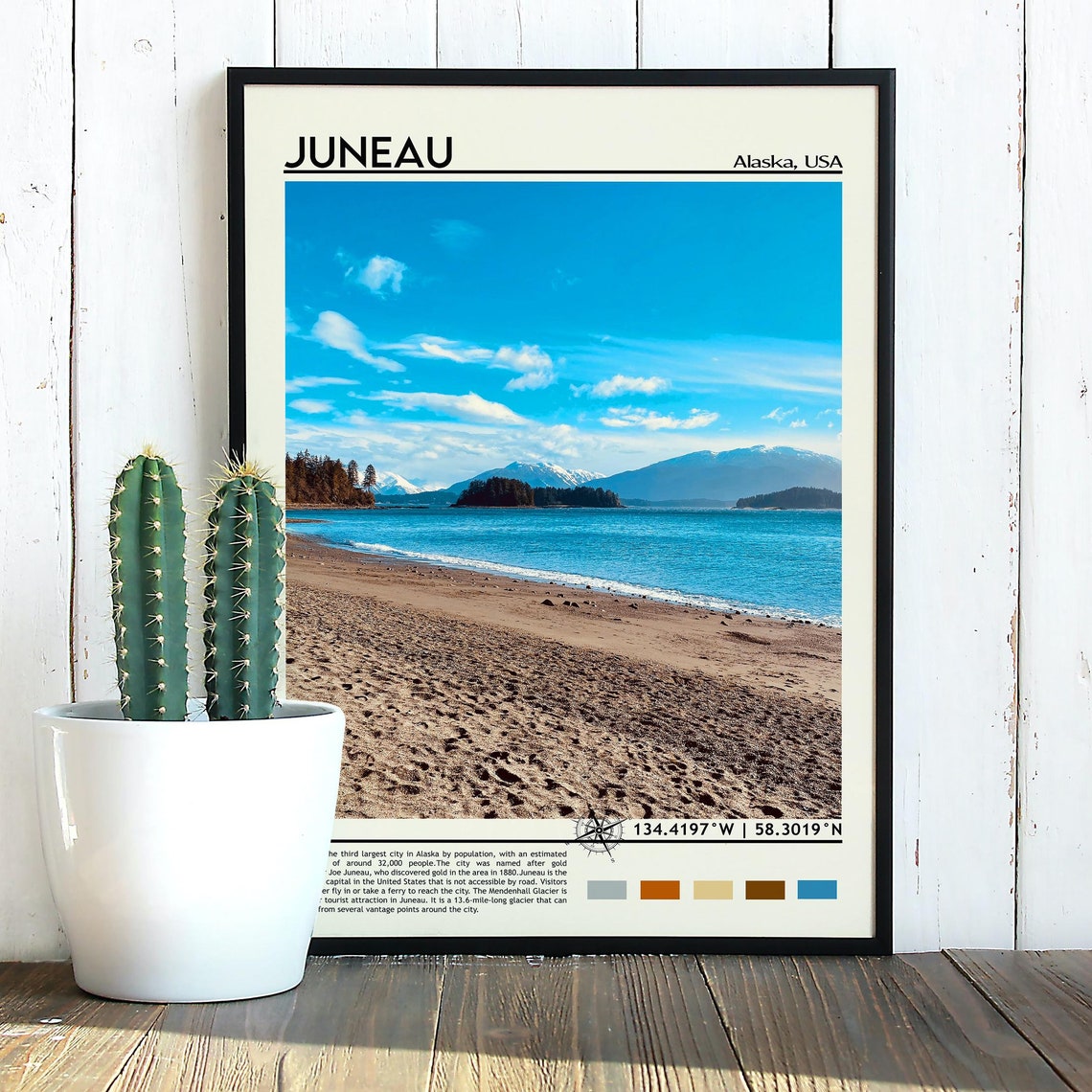 Juneau Print Juneau Art Juneau Photo Juneau Poster Print Juneau Painting Alaska Poster Juneau Art Work Juneau Gift Juneau City - Image 3