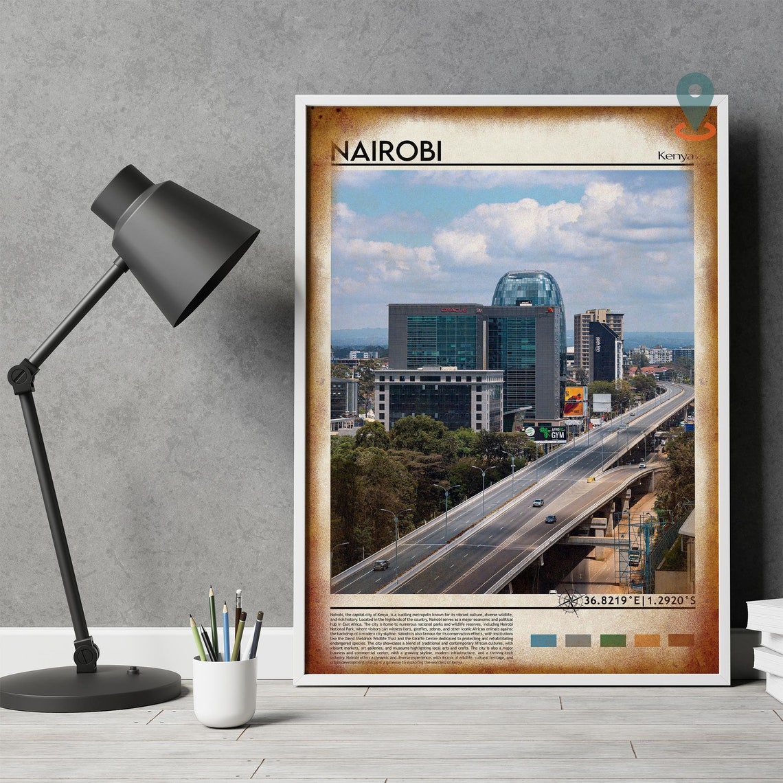 Nairobi Print Vintage Poster Nairobi Wall Art Nairobi Poster Nairobi Photo Nairobi Poster Print Kenya Poster Nairobi City - Image 4