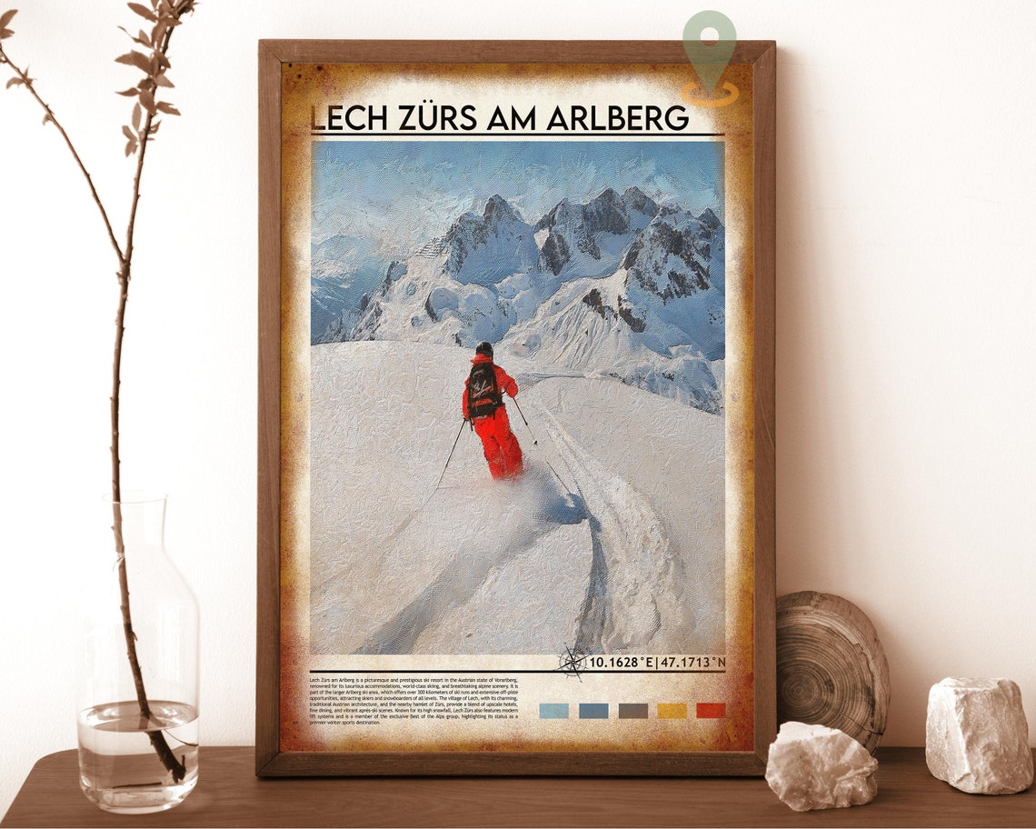 Lech Zurs am Arlberg Austria Powder Skiing Slope Winter Poster - Image 6