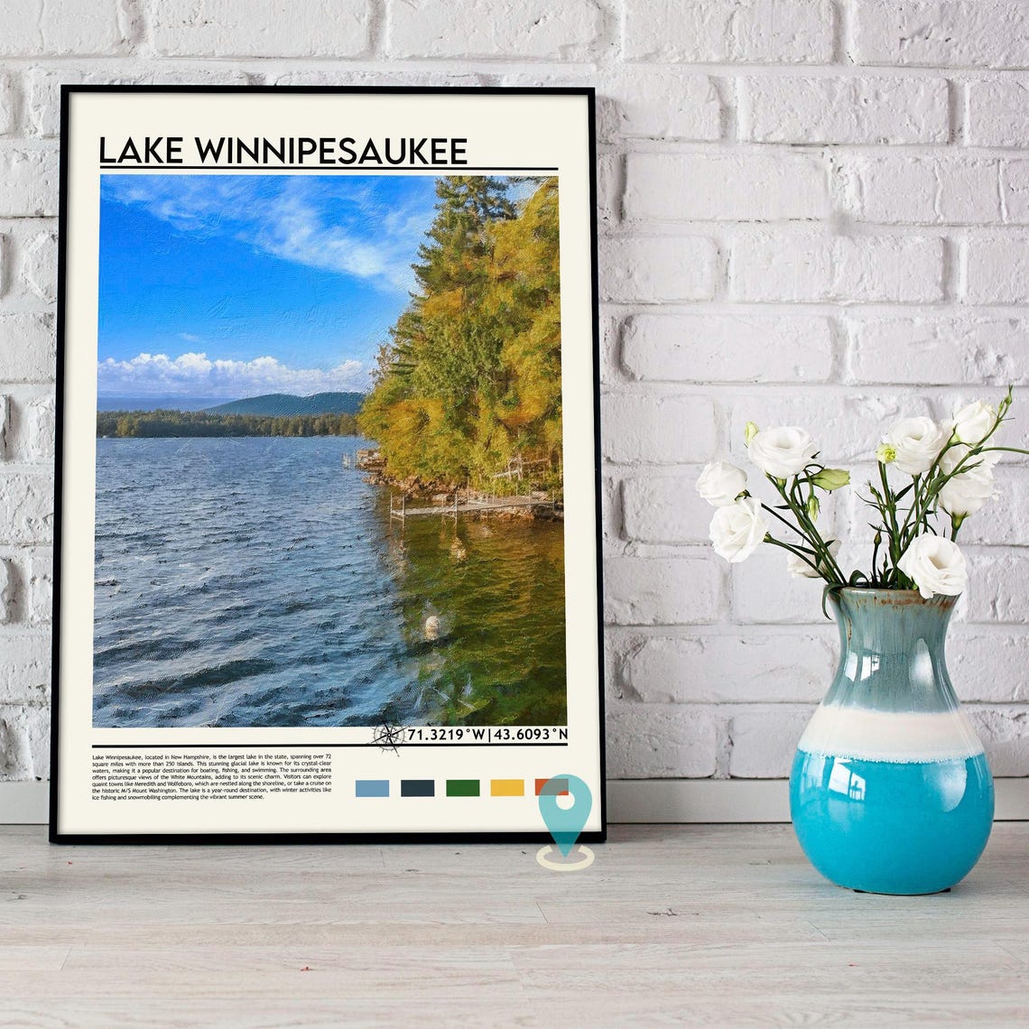 Lake Winnipesaukee Print Lake Winnipesaukee Lake Winnipesaukee Poster Lake Winnipesaukee Photo Lake Winnipesaukee New Hampshire - Image 2