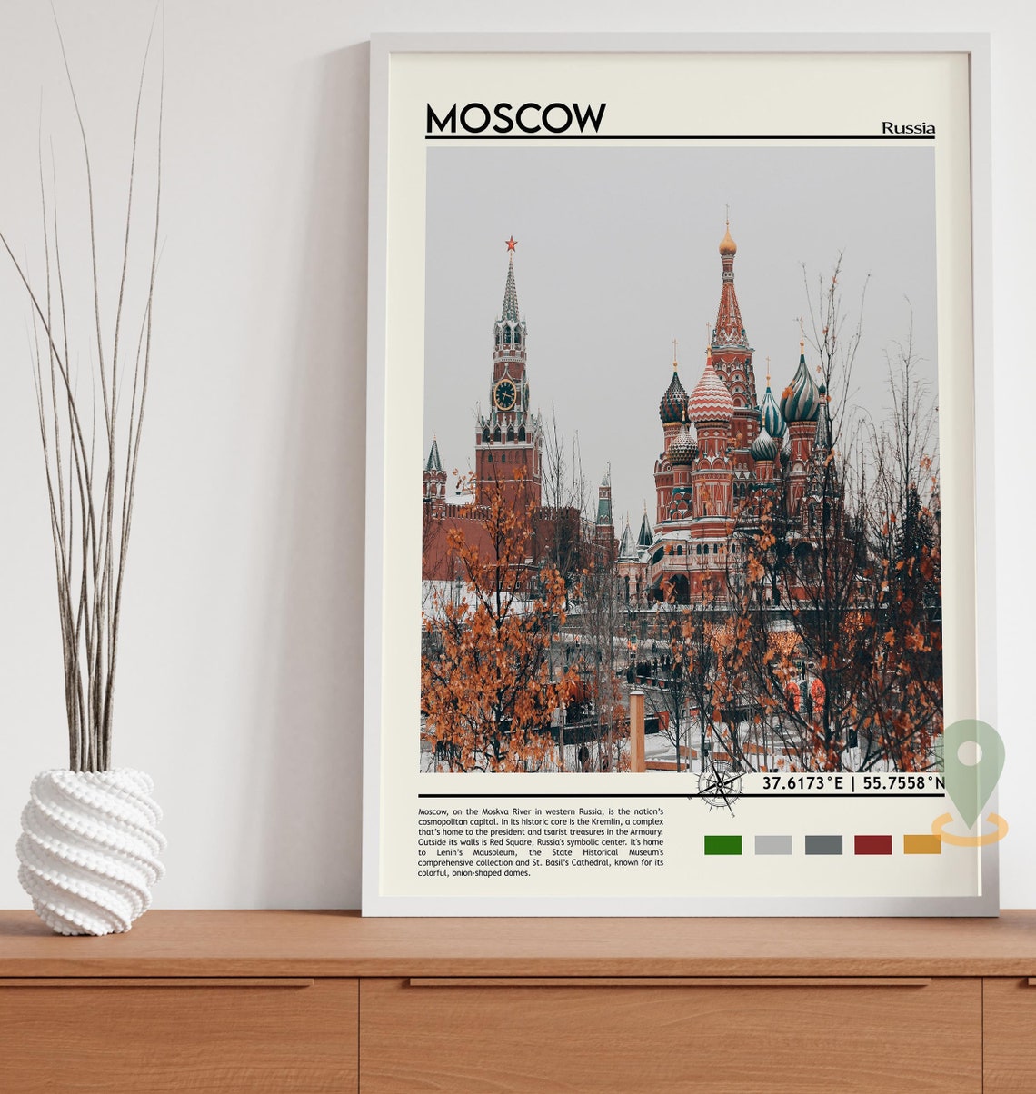 Moscow Print Moscow Poster Moscow Wall Art Moscow Travel Moscow Art Print Moscow Artwork Moscow Photo Moscow Russia Print Russia - Image 3