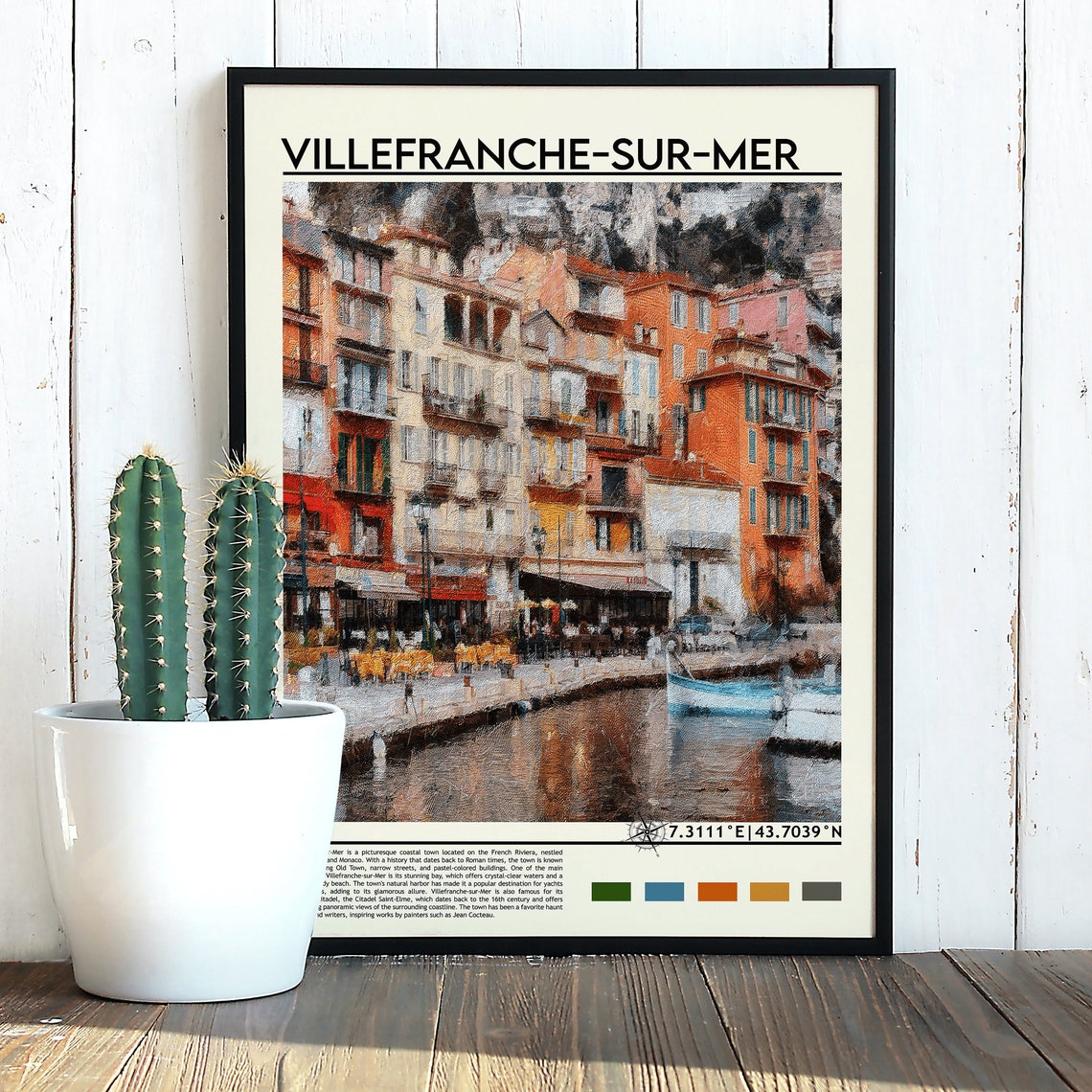 Villefranche Sur Mer Print French Riviera Print Cote Dazur Print France Print Villefranche Sur Mer Travel Print Villefranche Sur Mer - Image 5