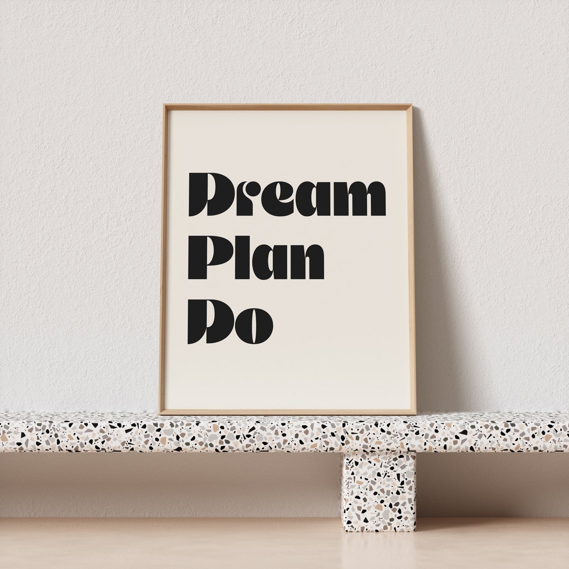 Dream Plan Do Bold Black Retro Typography Motivation Quote Poster - Image 3