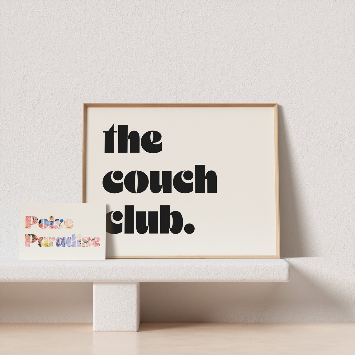 The Couch Club Retro Art Print, 70s Typography - Image 4