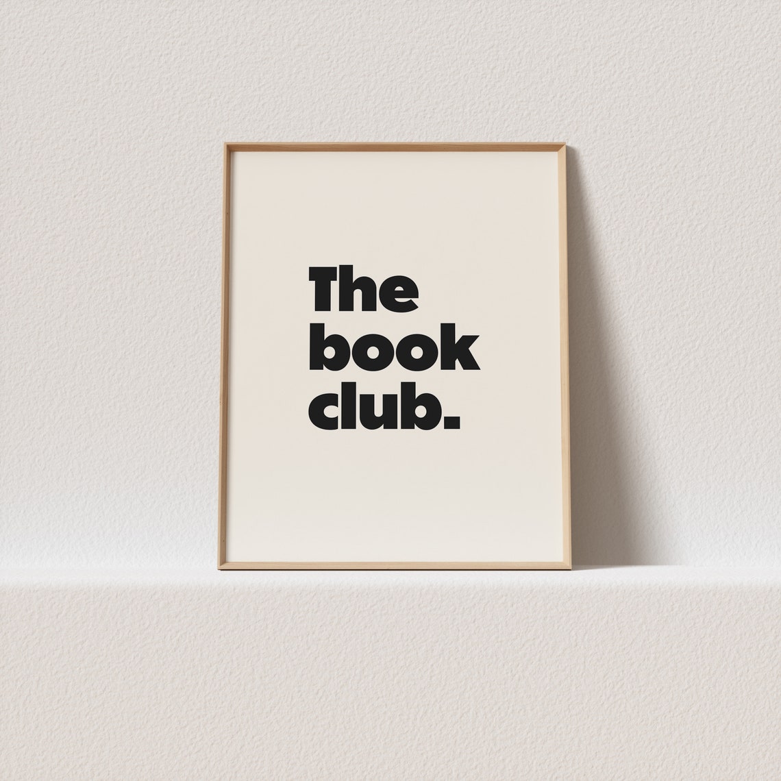 The Book Club Bold Minimal Typography Poster For Readers And Libraries
