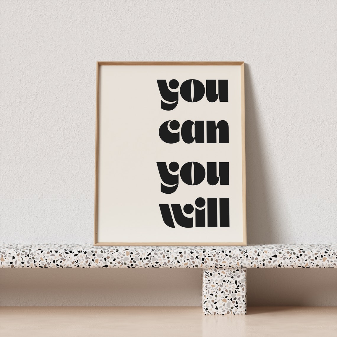 You Can You Will Bold Retro Typography Motivation Poster For Students - Image 3