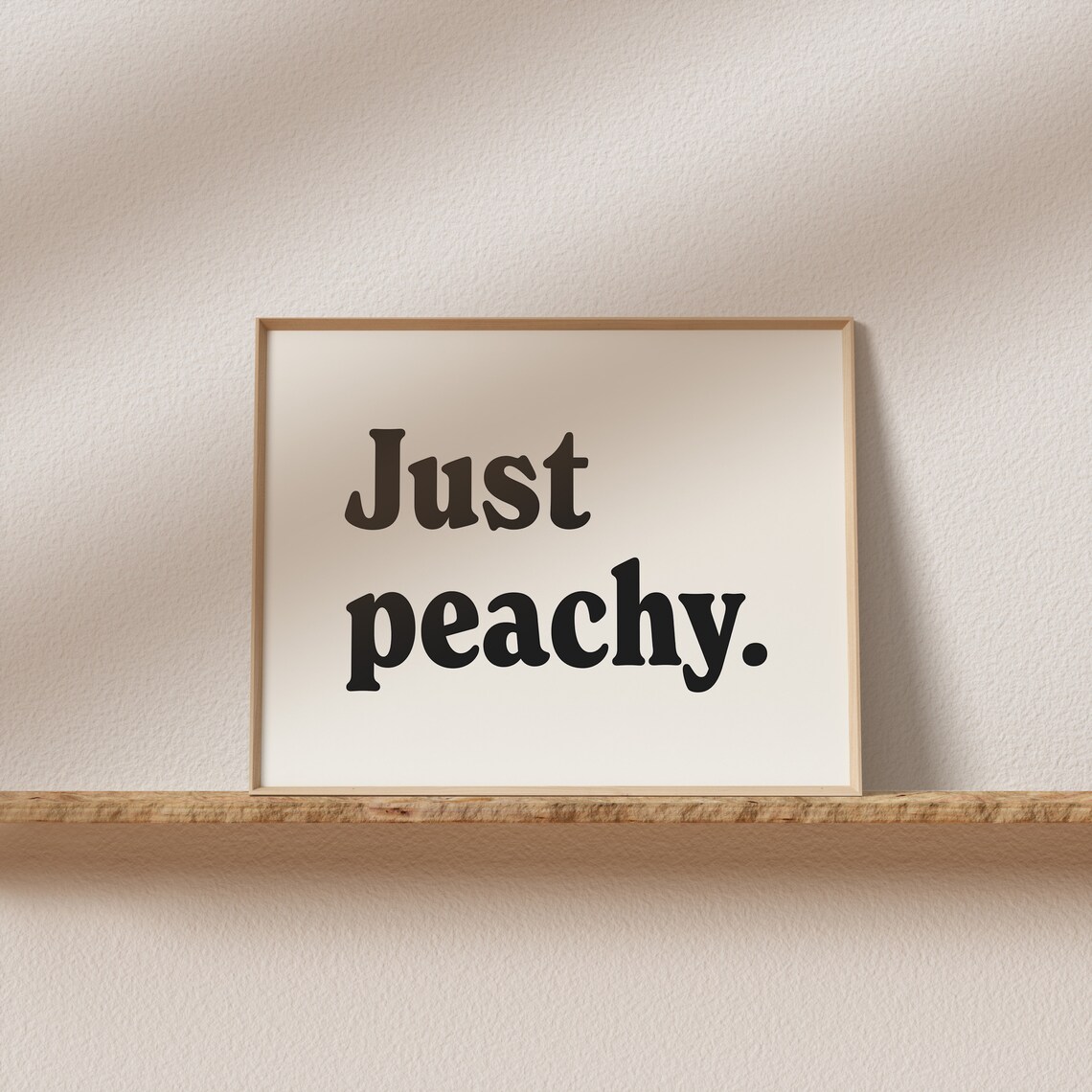 Just Peachy Retro Typography Art Print - Image 2