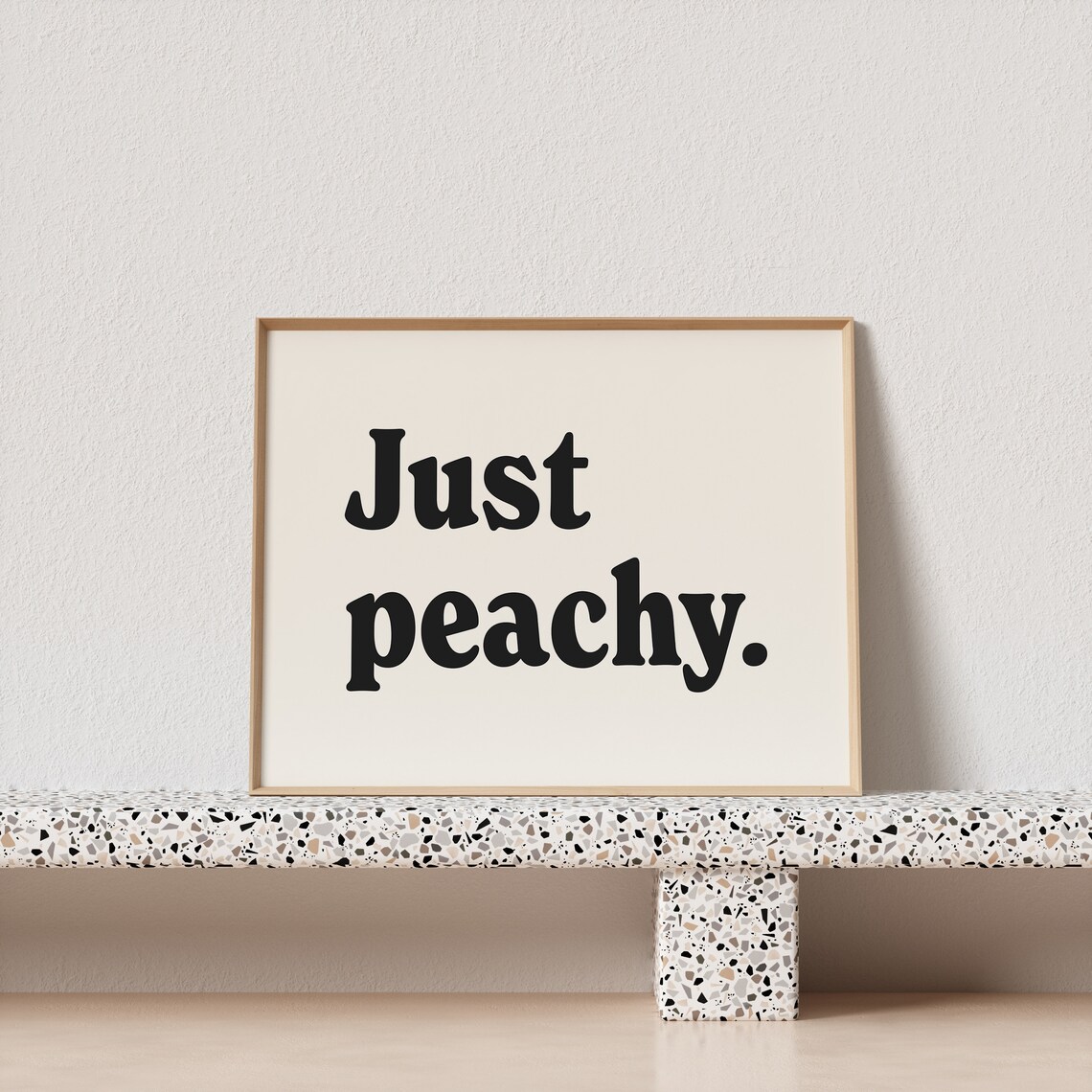 Just Peachy Retro Typography Art Print - Image 3