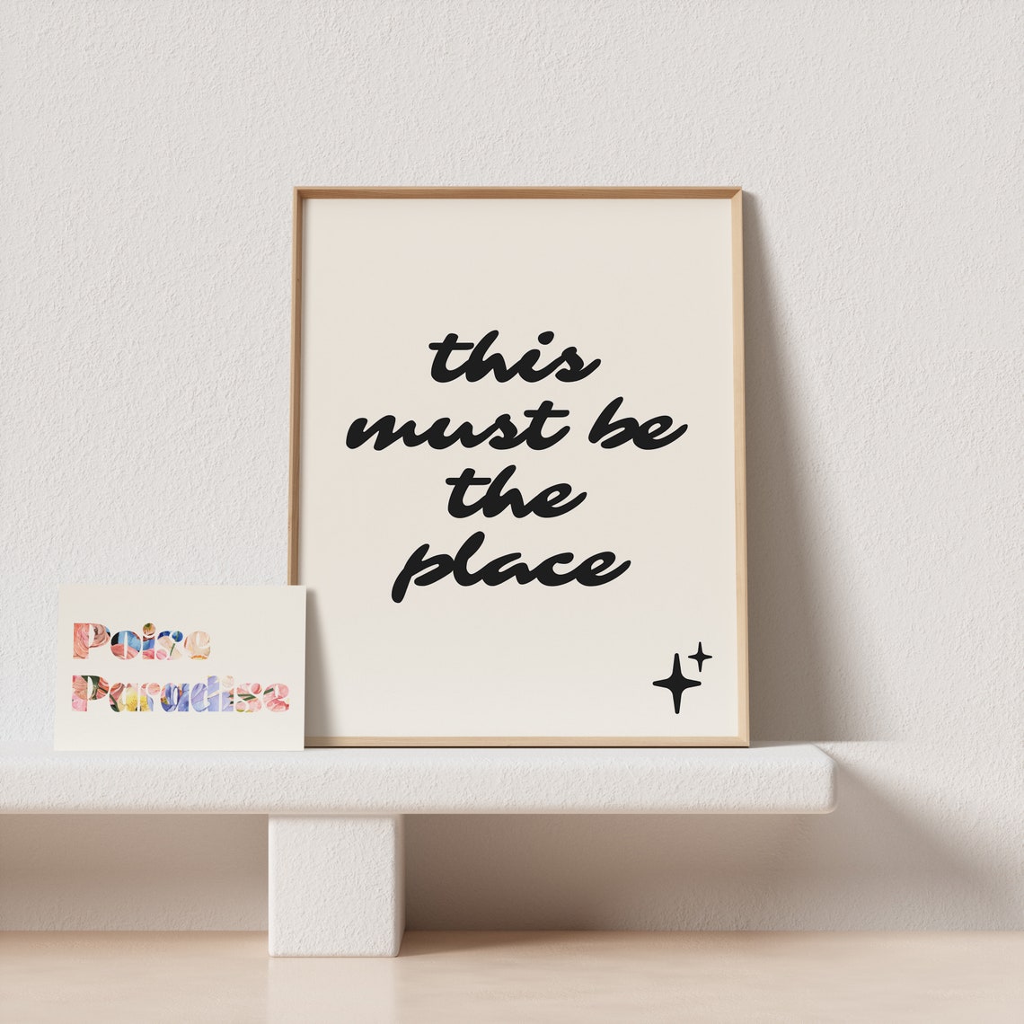 This Must Be the Place Lowercase Script Sparkle Home Poster Art - Image 4