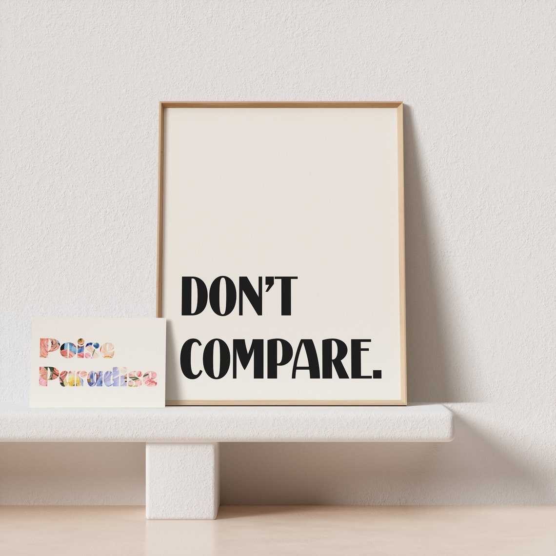 Dont Compare Bold Deco Typography Self Acceptance Statement Poster - Image 4
